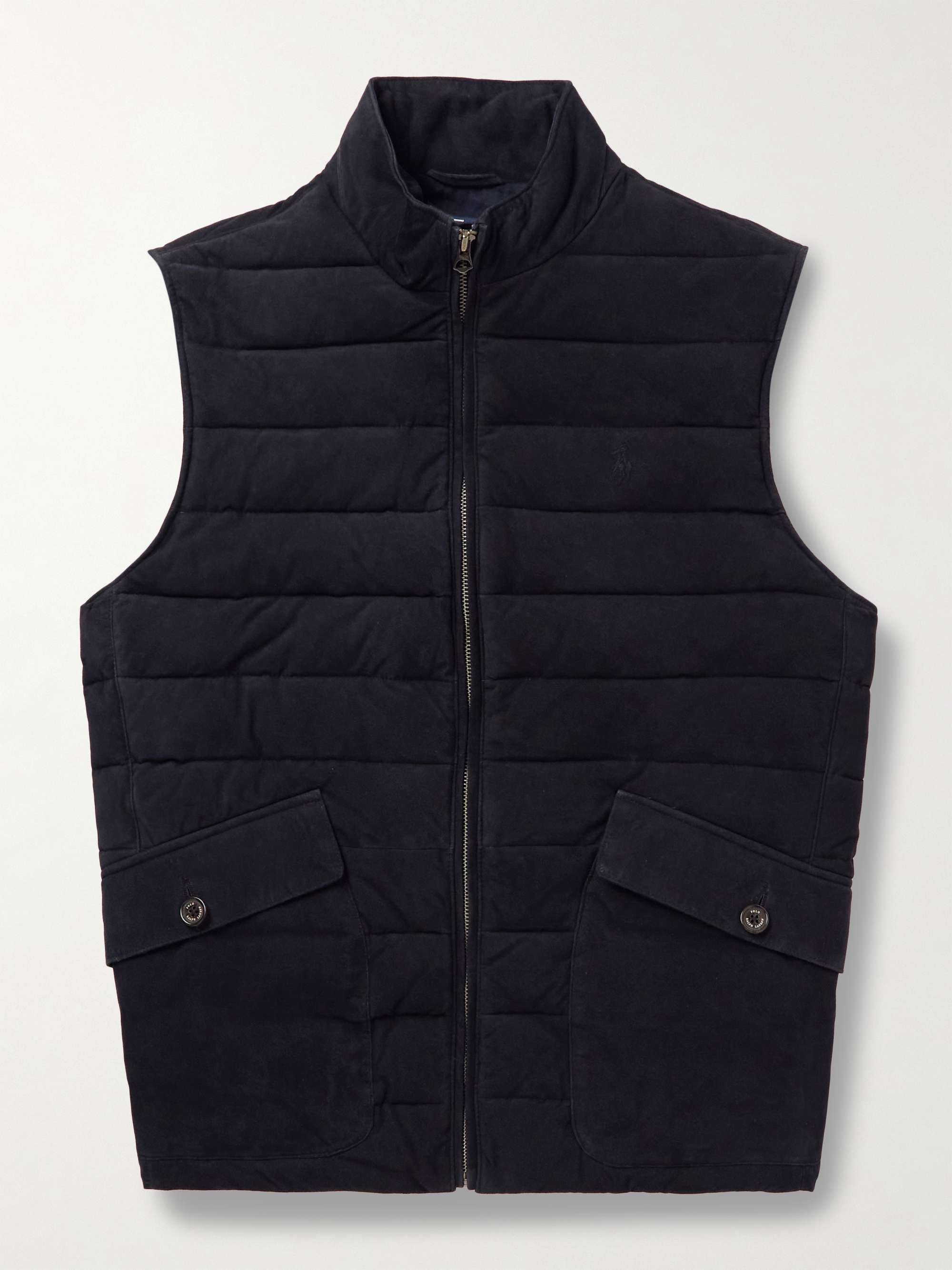POLO RALPH LAUREN Padded Quilted Suede Gilet | MR PORTER