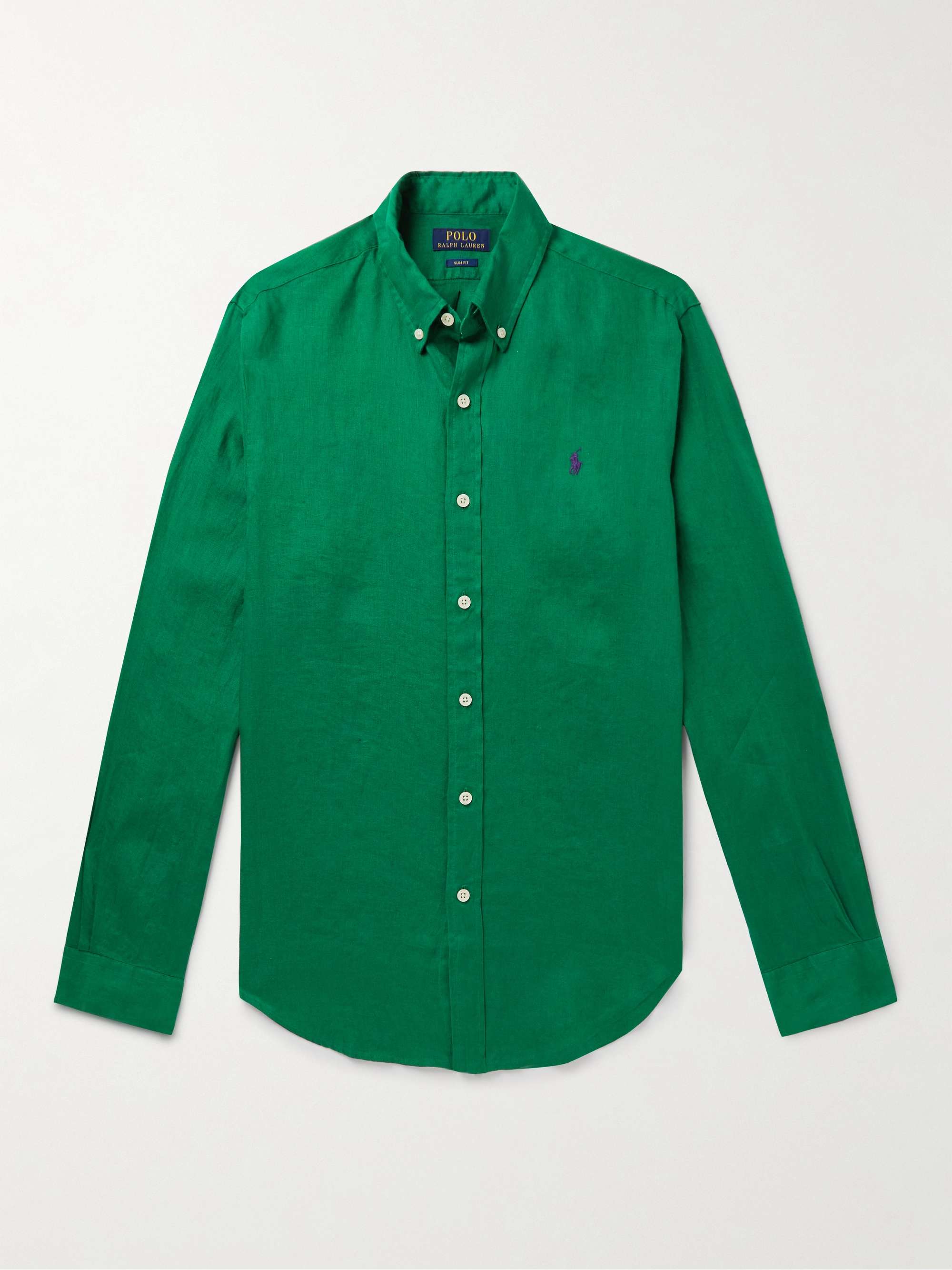 POLO RALPH LAUREN Button-Down Collar Linen Shirt | MR PORTER