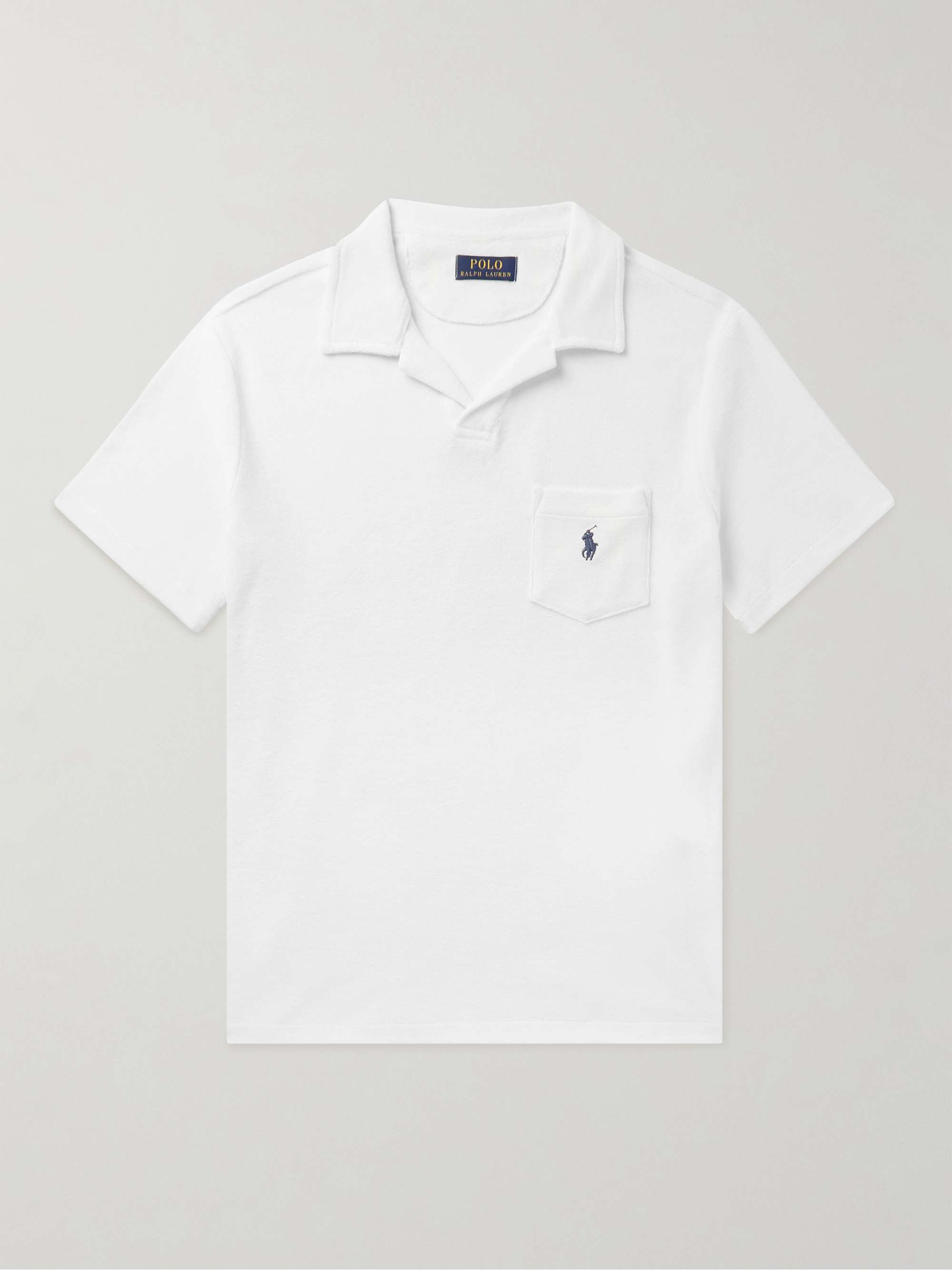 POLO RALPH LAUREN Logo-Embroidered Cotton-Blend Terry Polo Shirt for Men |  MR PORTER