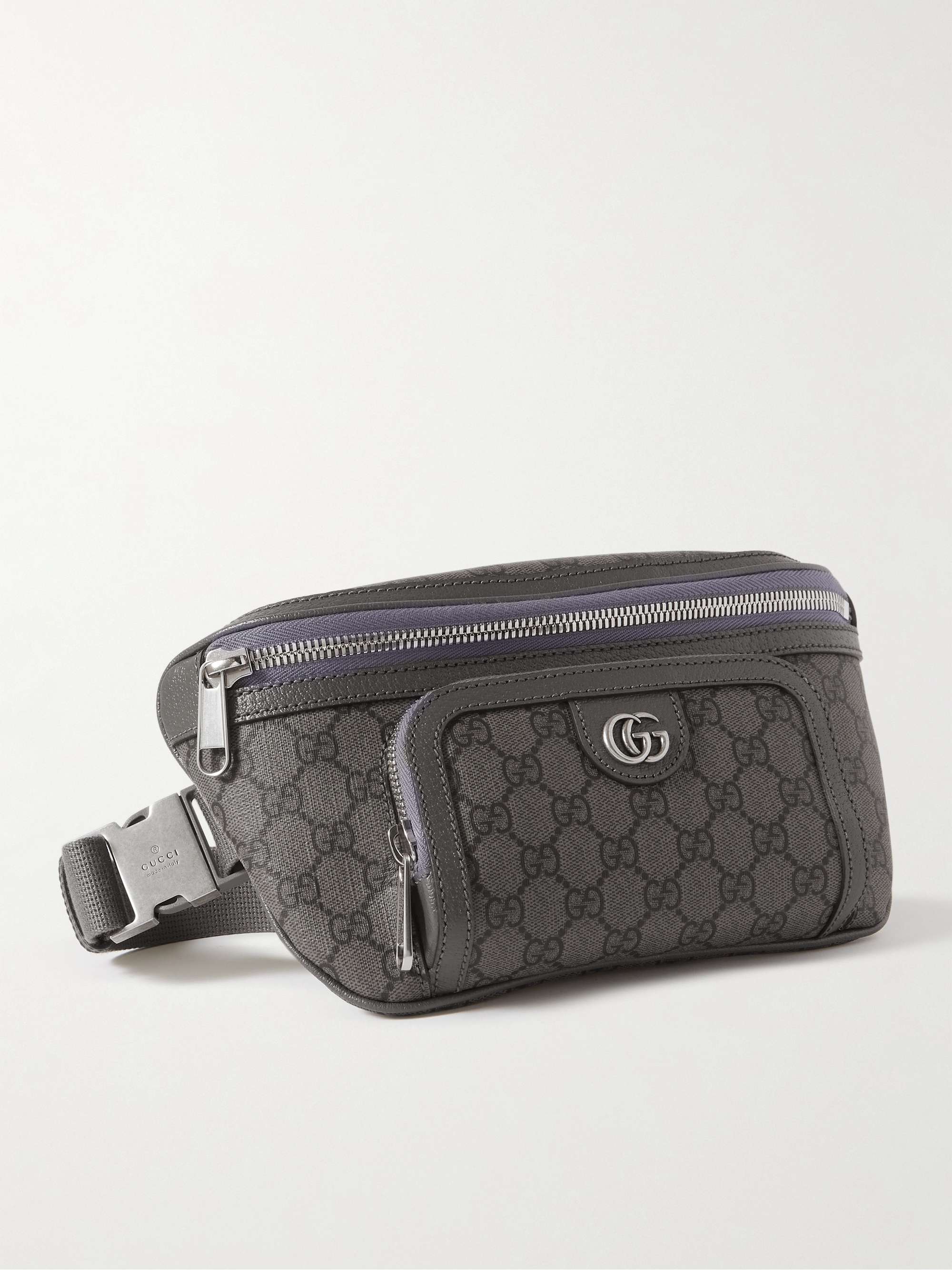 GUCCI Ophidia Leather-Trimmed Monogrammed Coated-Canvas Belt Bag for Men |  MR PORTER