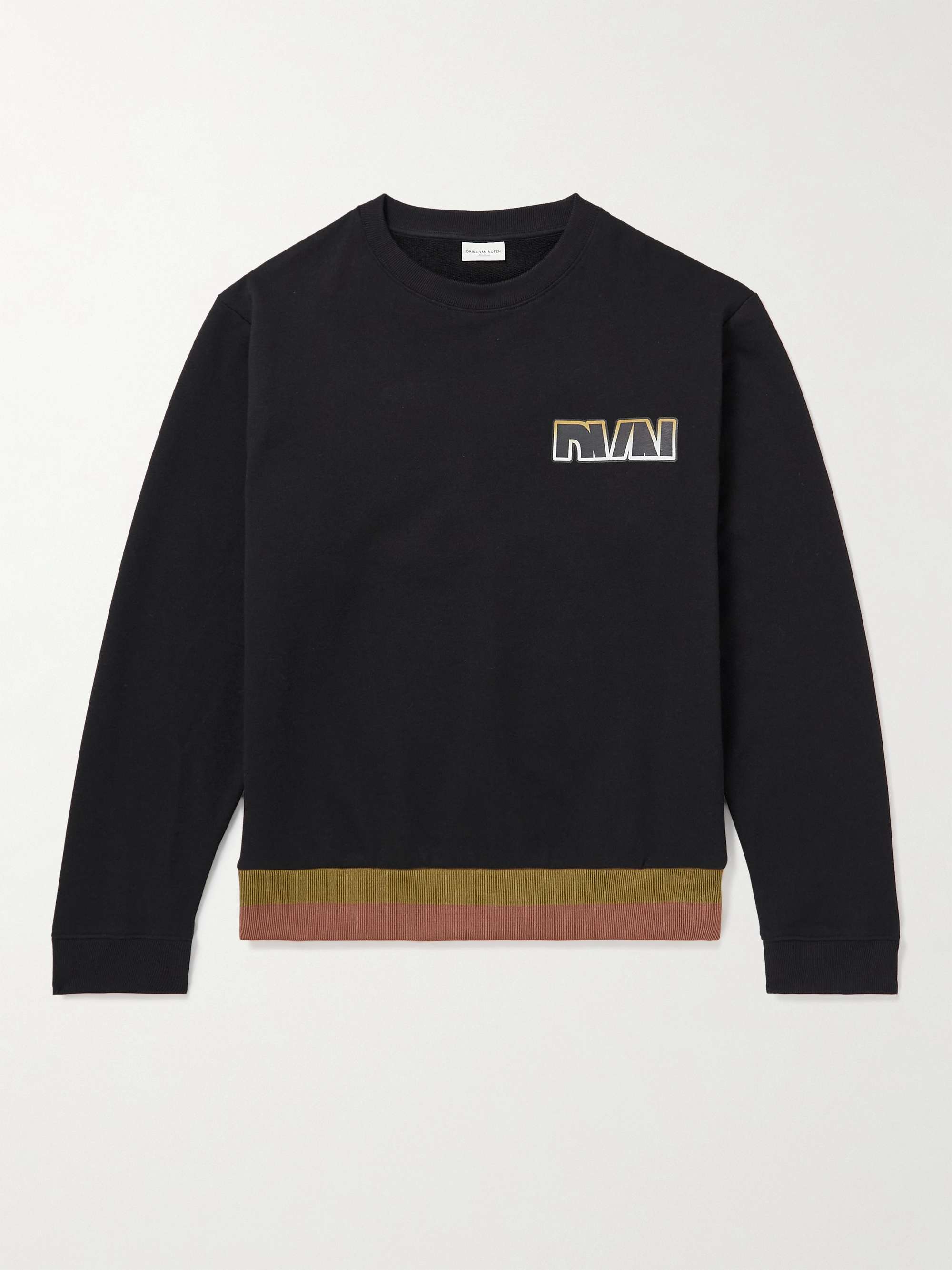DRIES VAN NOTEN Haffel Logo-Print Cotton-Jersey Sweatshirt for Men | MR  PORTER