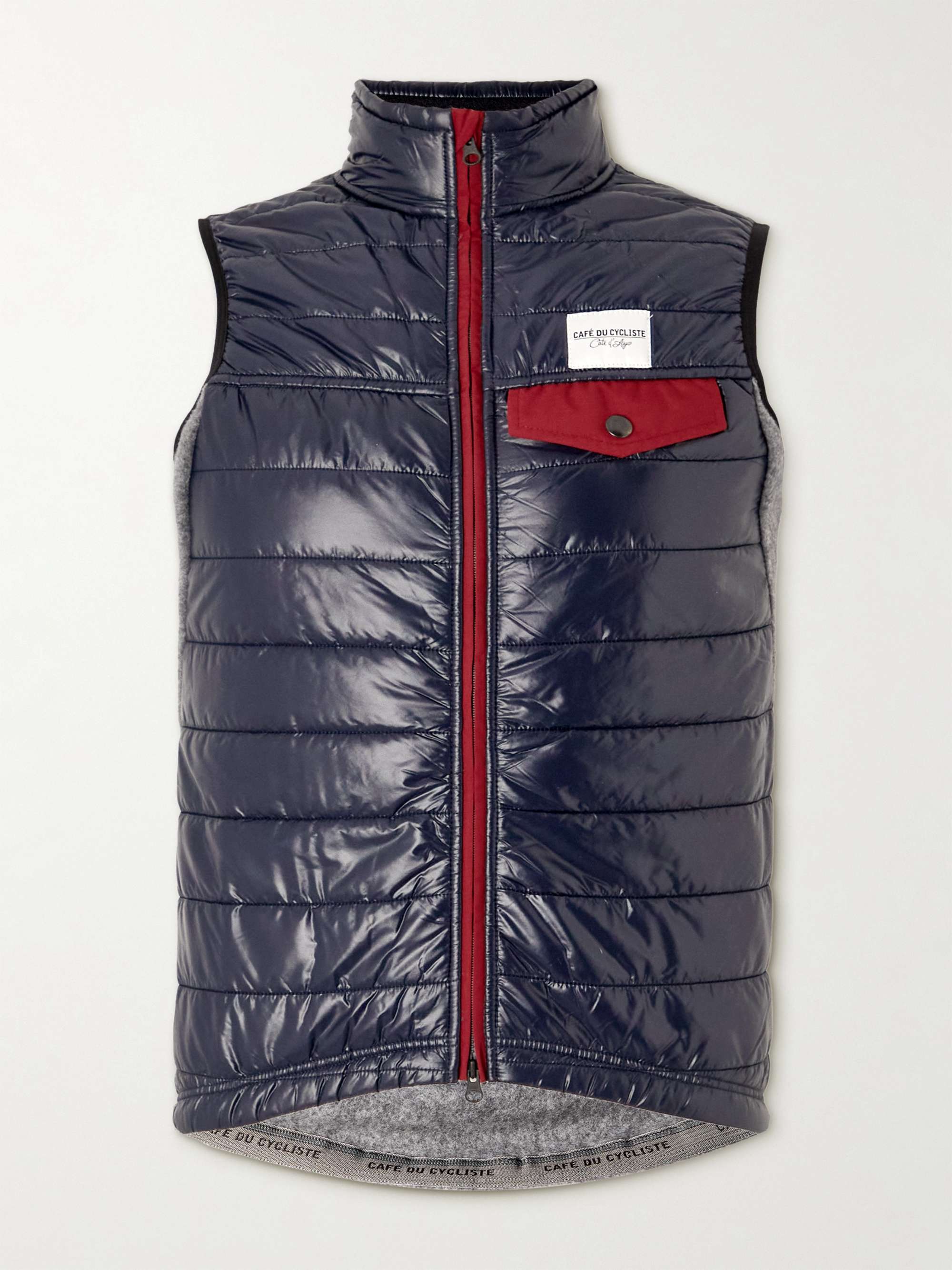 Navy Padded Quilted Shell and Fleece Gilet | CAFE DU CYCLISTE | MR PORTER