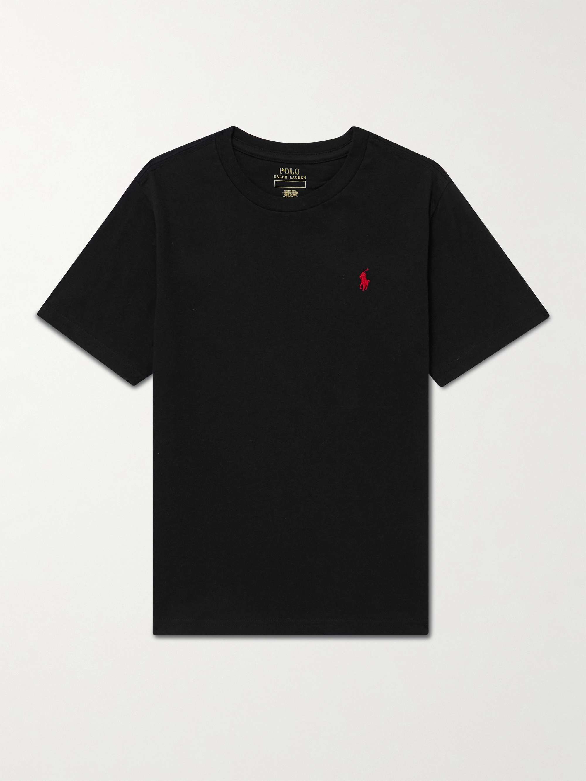 POLO RALPH LAUREN KIDS Logo-Embroidered Cotton-Jersey T-Shirt | MR PORTER