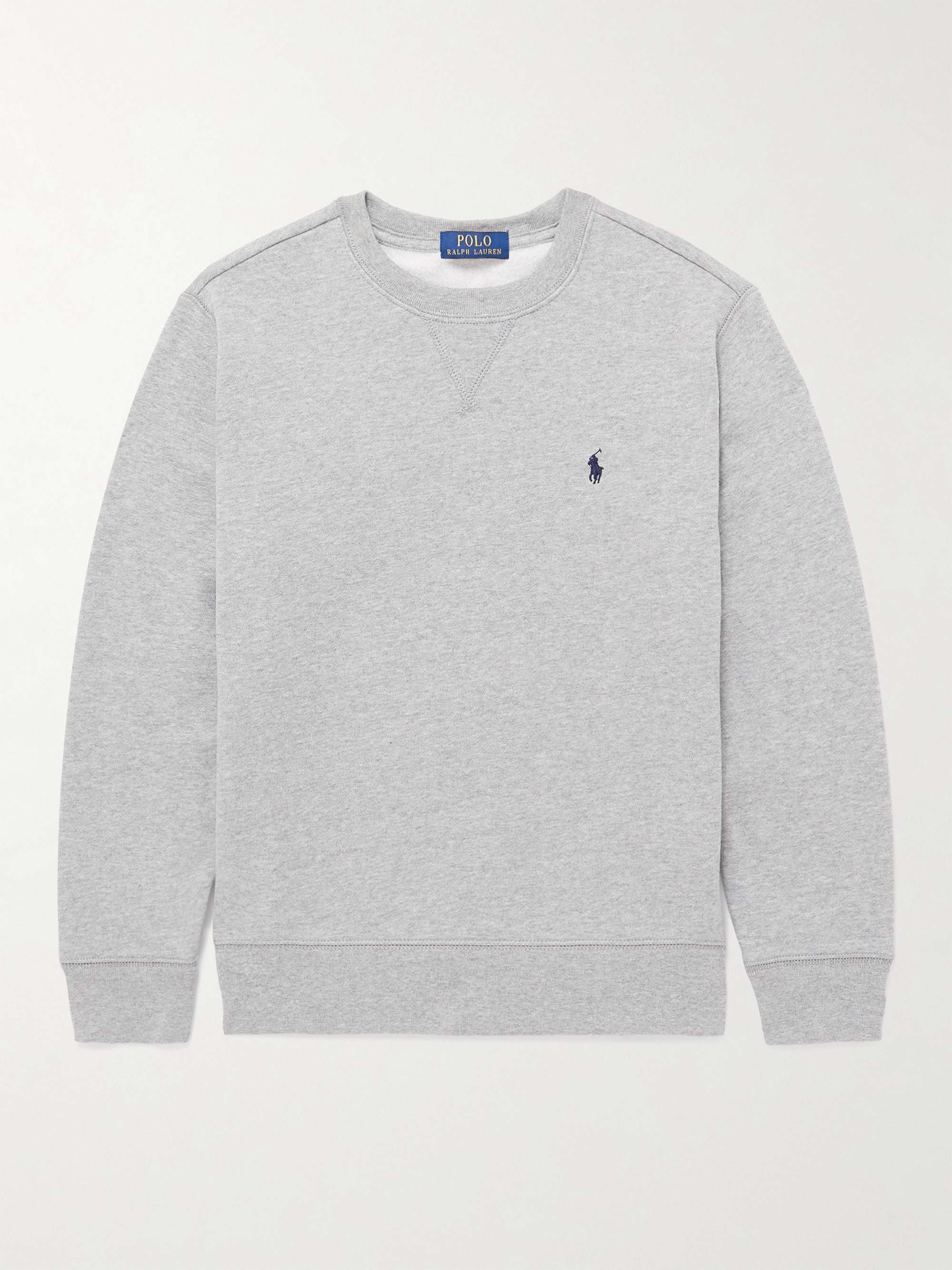 POLO RALPH LAUREN KIDS Logo-Embroidered Cotton-Blend Jersey Sweatshirt | MR  PORTER