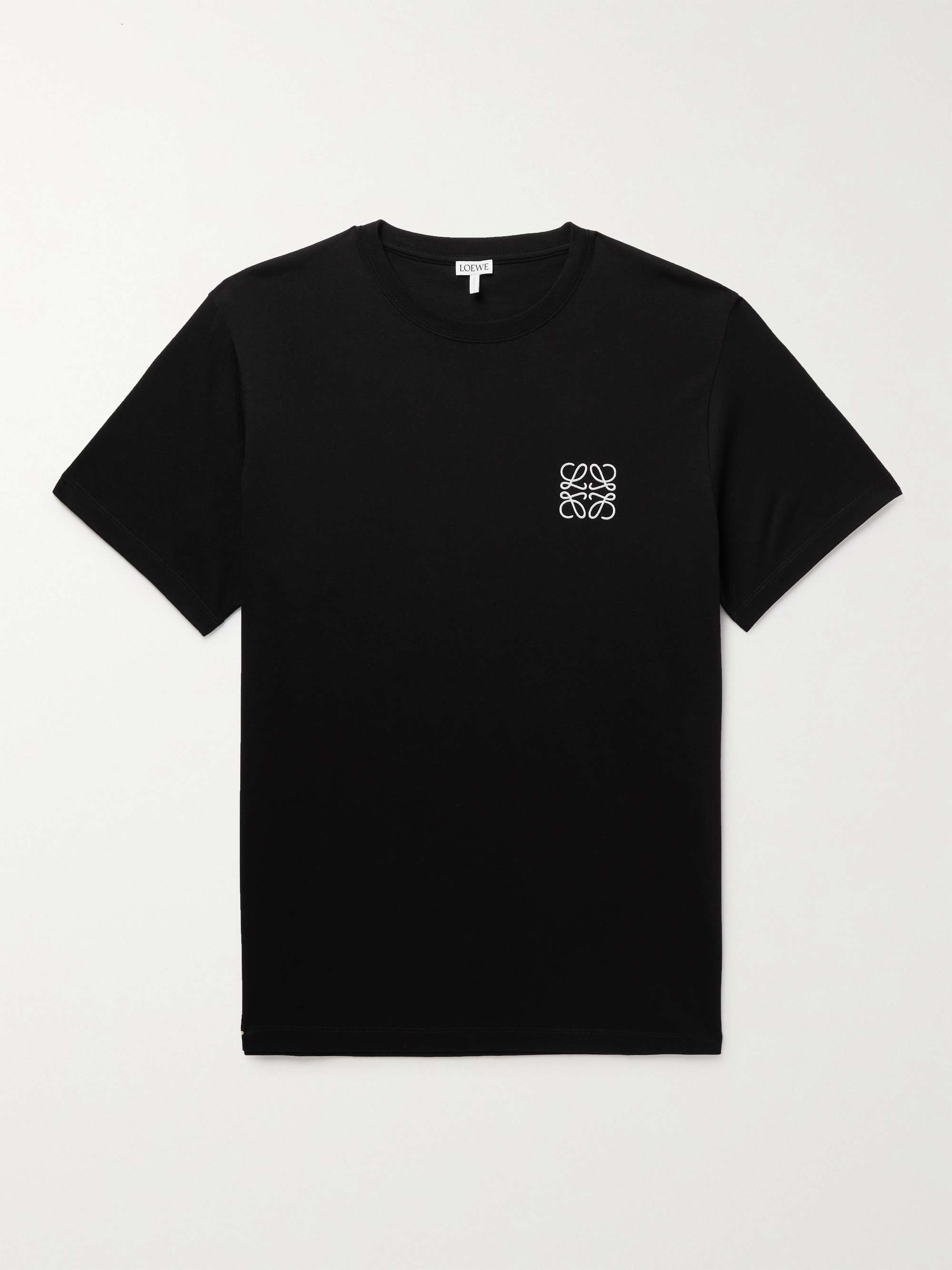 LOEWE Logo-Embroidered Cotton-Jersey T-Shirt | MR PORTER
