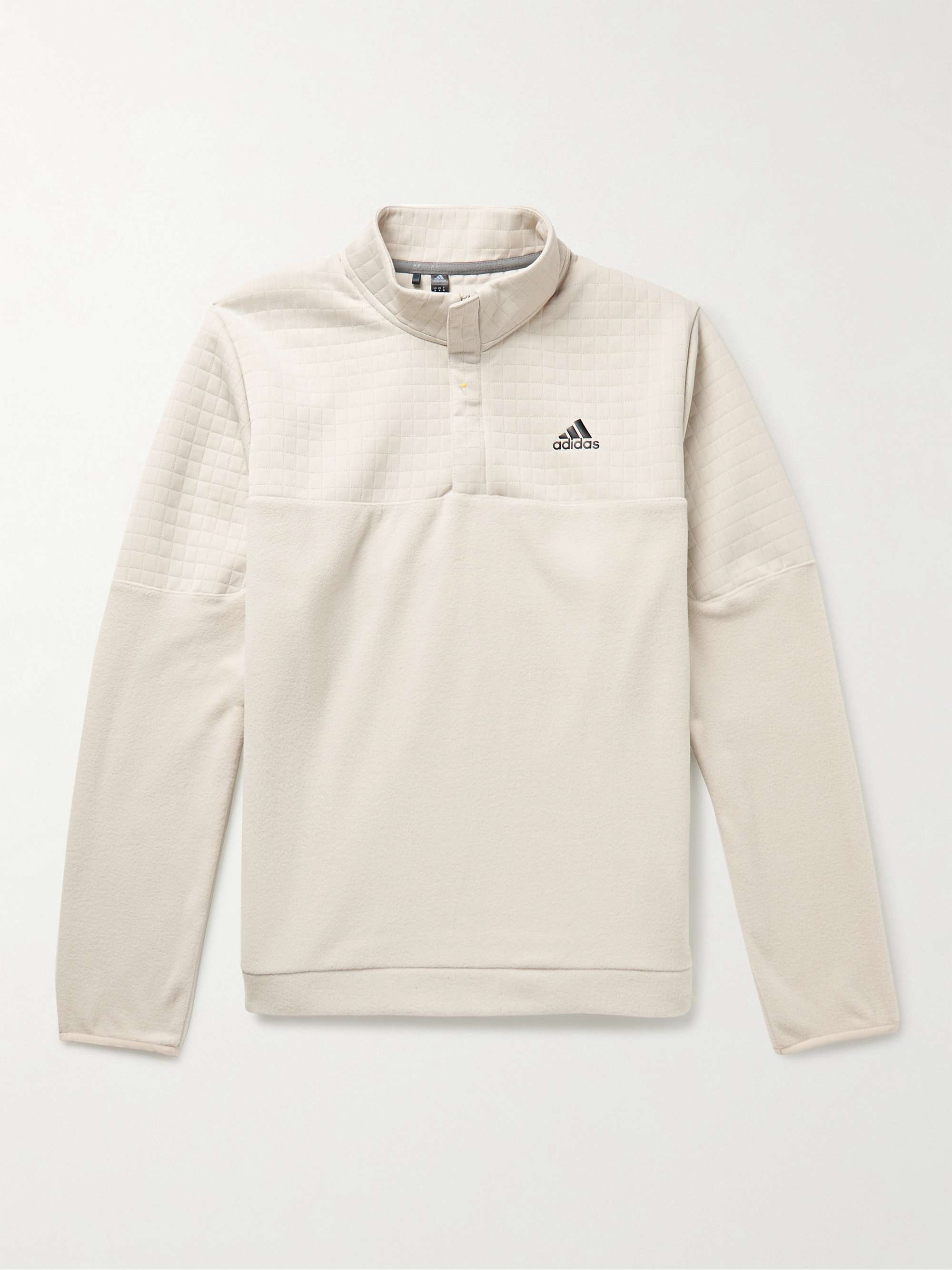 ADIDAS GOLF Logo-Print Quitled Recyled-Jersey and Fleece Half-Zip  Sweatshirt | MR PORTER