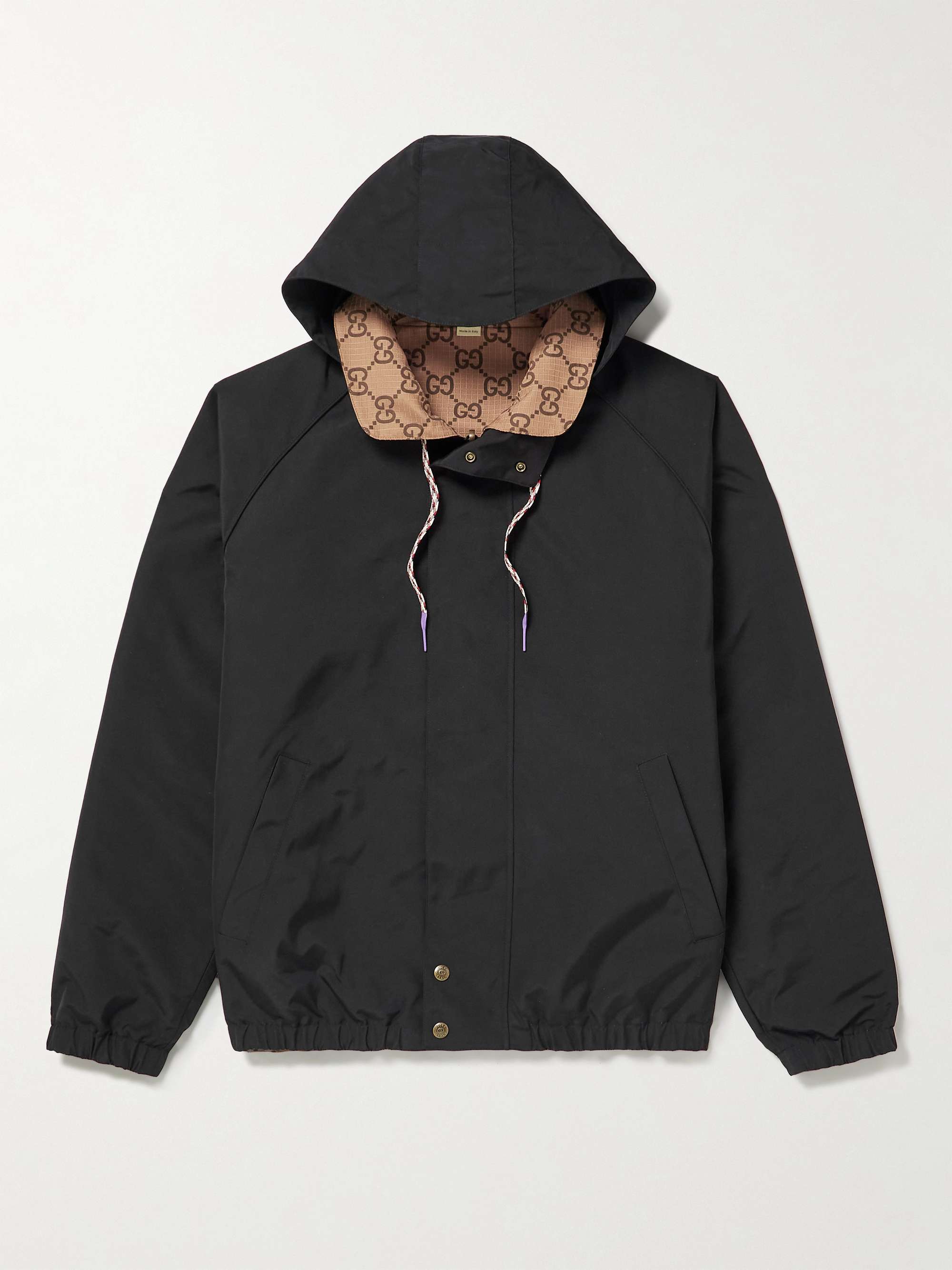 GUCCI Reversible Monogrammed Shell Hooded Jacket for Men | MR PORTER