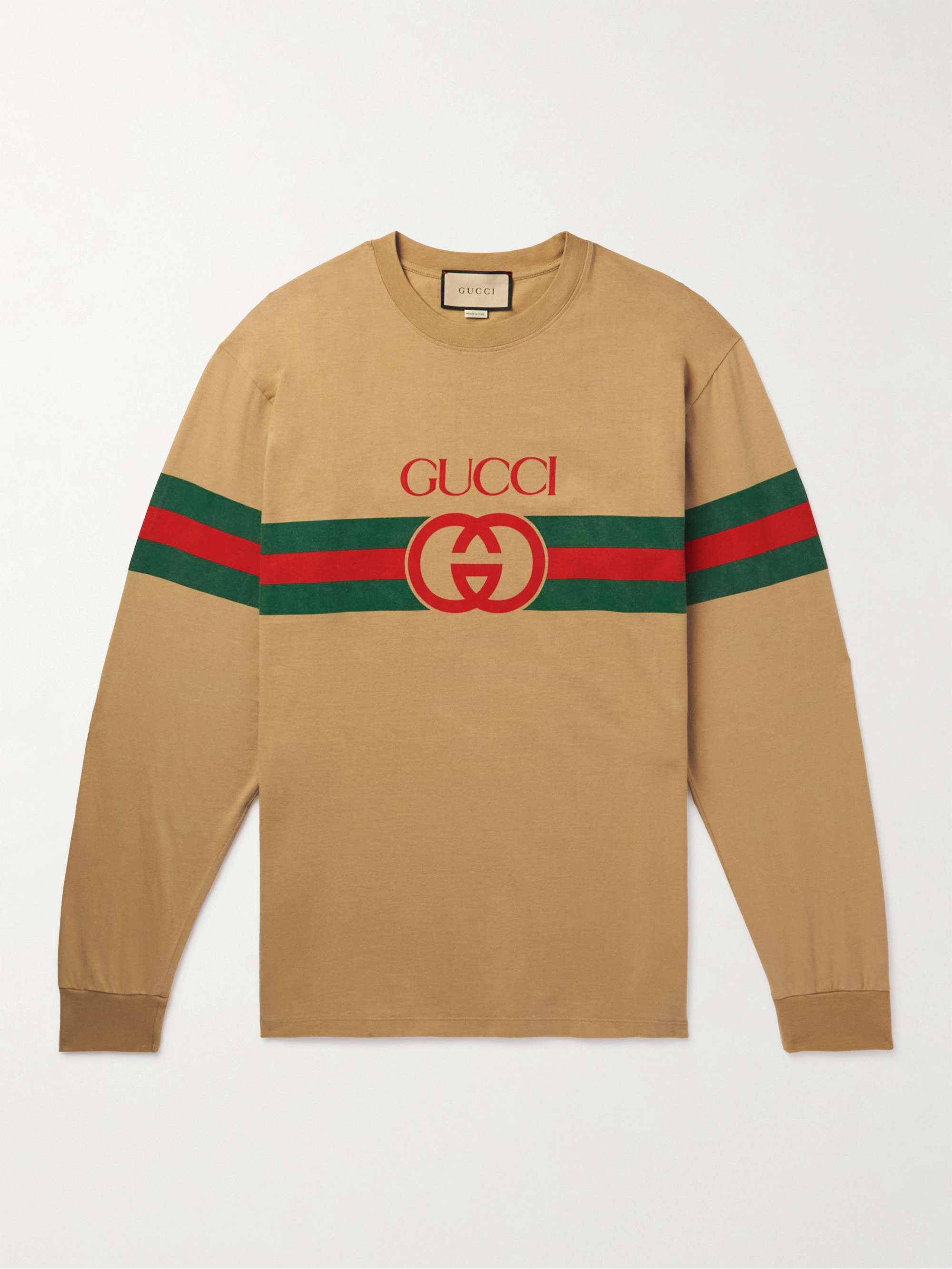 aftale replika Vulkan GUCCI Logo-Print Cotton-Jersey Sweatshirt for Men | MR PORTER