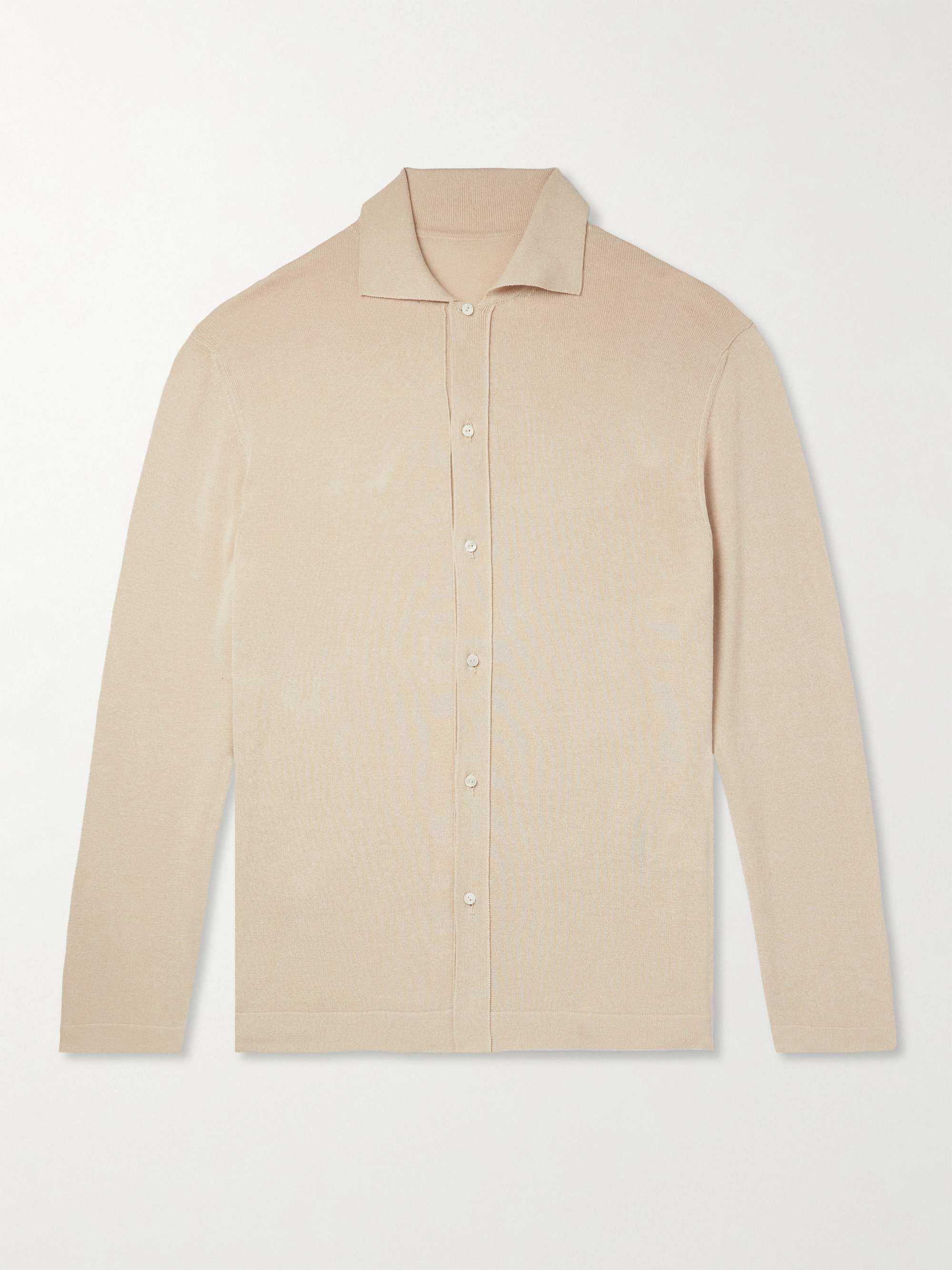 Sand Slim-Fit Mouliné-Cotton Shirt | STÒFFA | MR PORTER