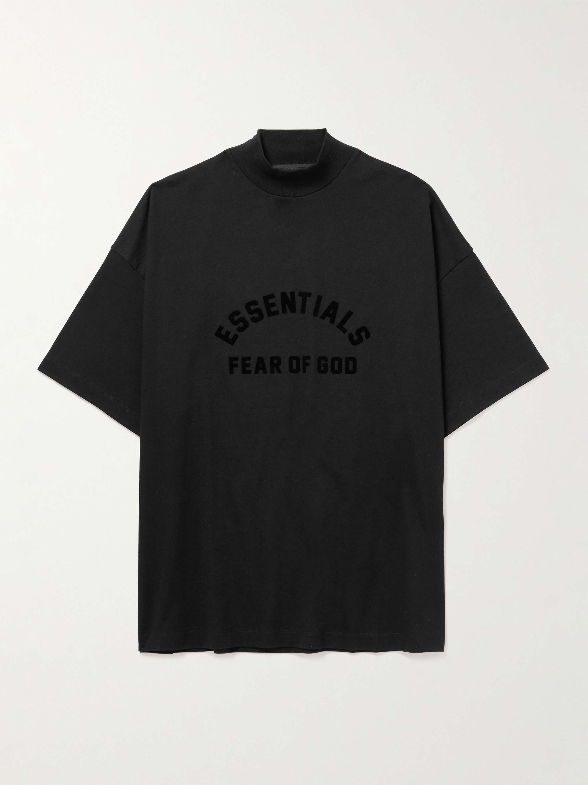 FEAR OF GOD ESSENTIALS Logo-Appliquéd Cotton-Jersey Mock-Neck T-Shirt for  Men | MR PORTER