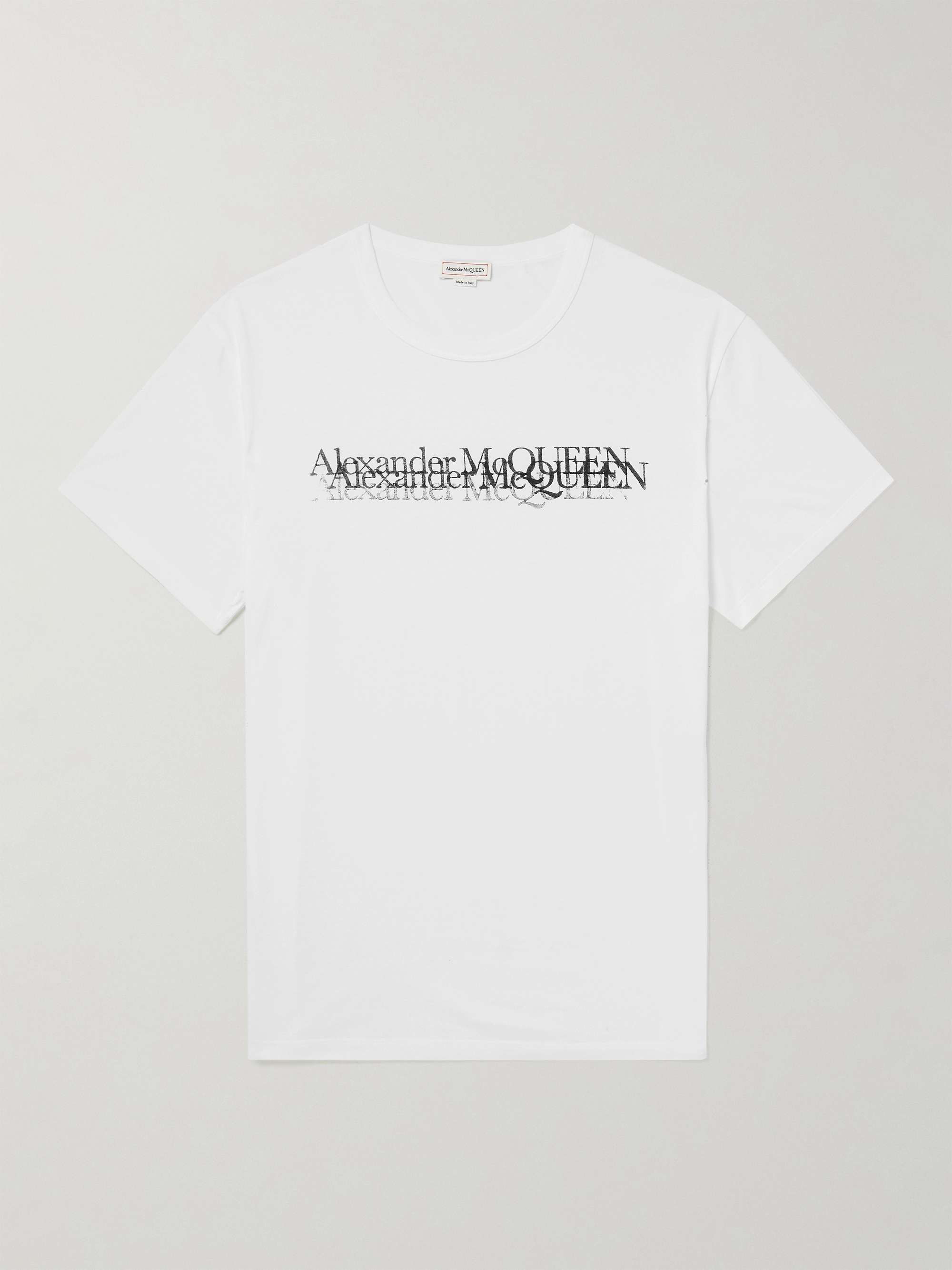 ALEXANDER MCQUEEN Logo-Print Cotton-Jersey T-Shirt for Men | MR PORTER