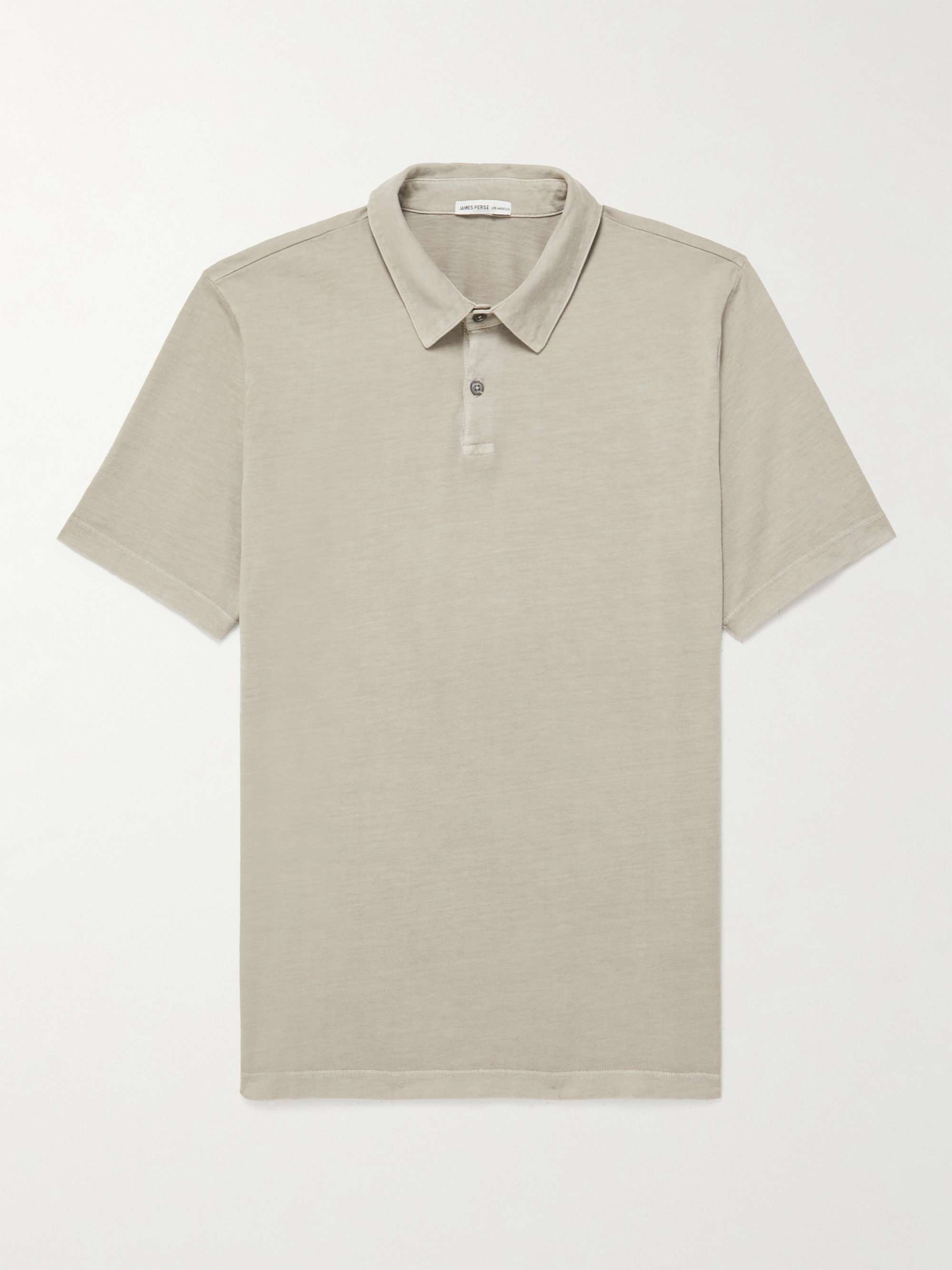 Gray Supima Cotton-Jersey Polo Shirt | JAMES PERSE | MR PORTER