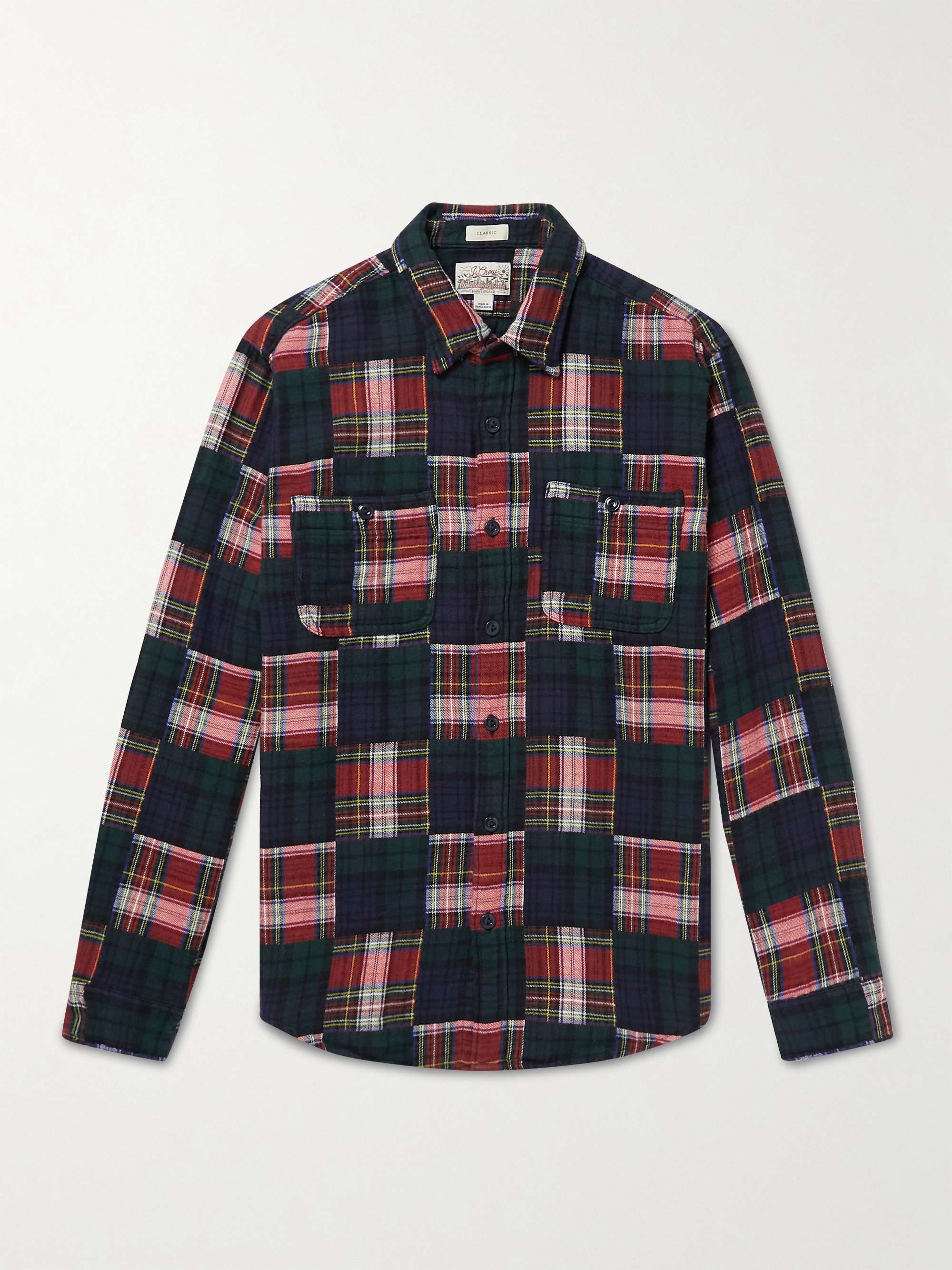 J.CREW Holiday Patchwork Cotton-Flannel Shirt | MR PORTER