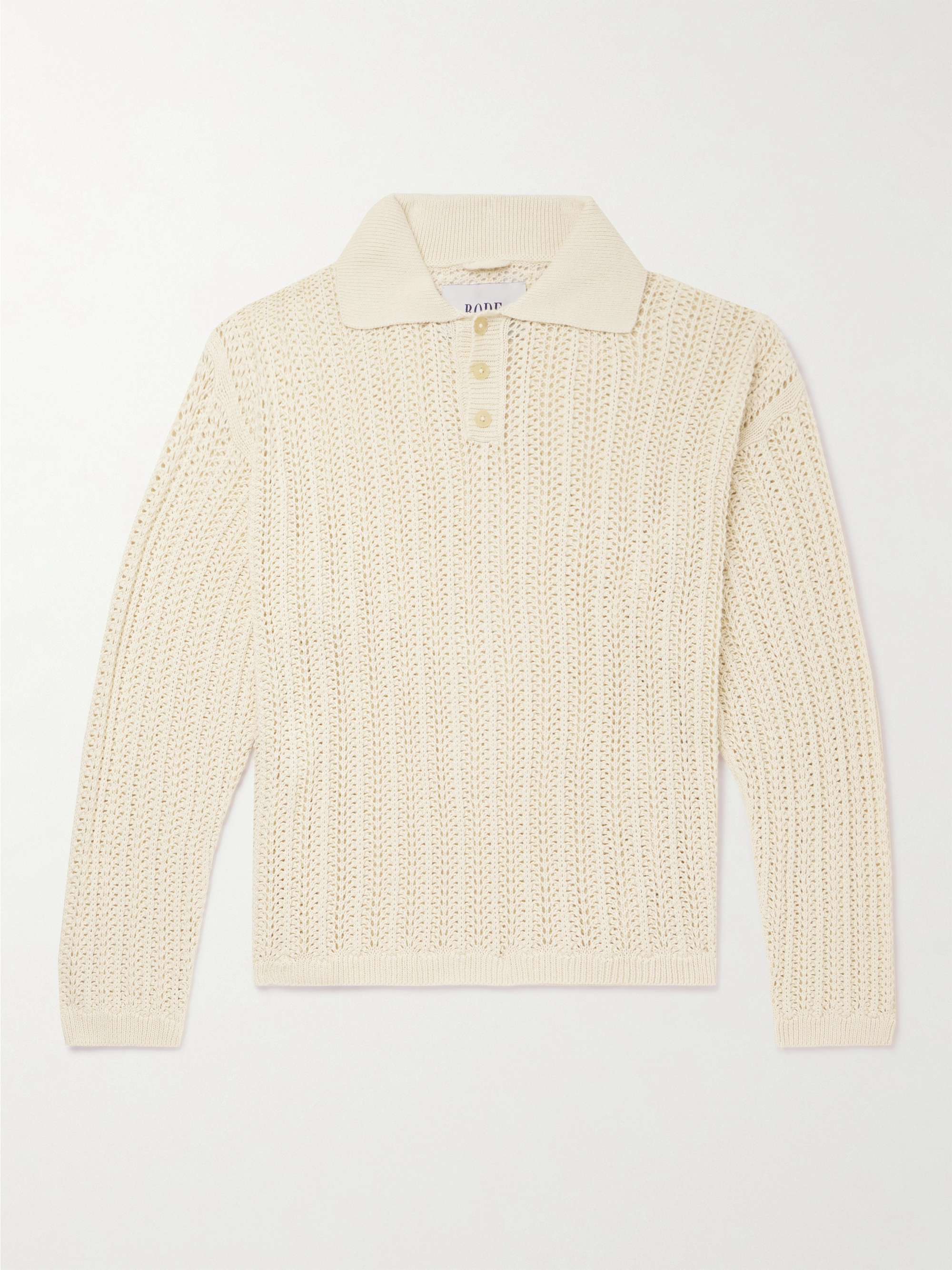 BODE Pointelle-Knit Cotton Polo Shirt for Men | MR PORTER