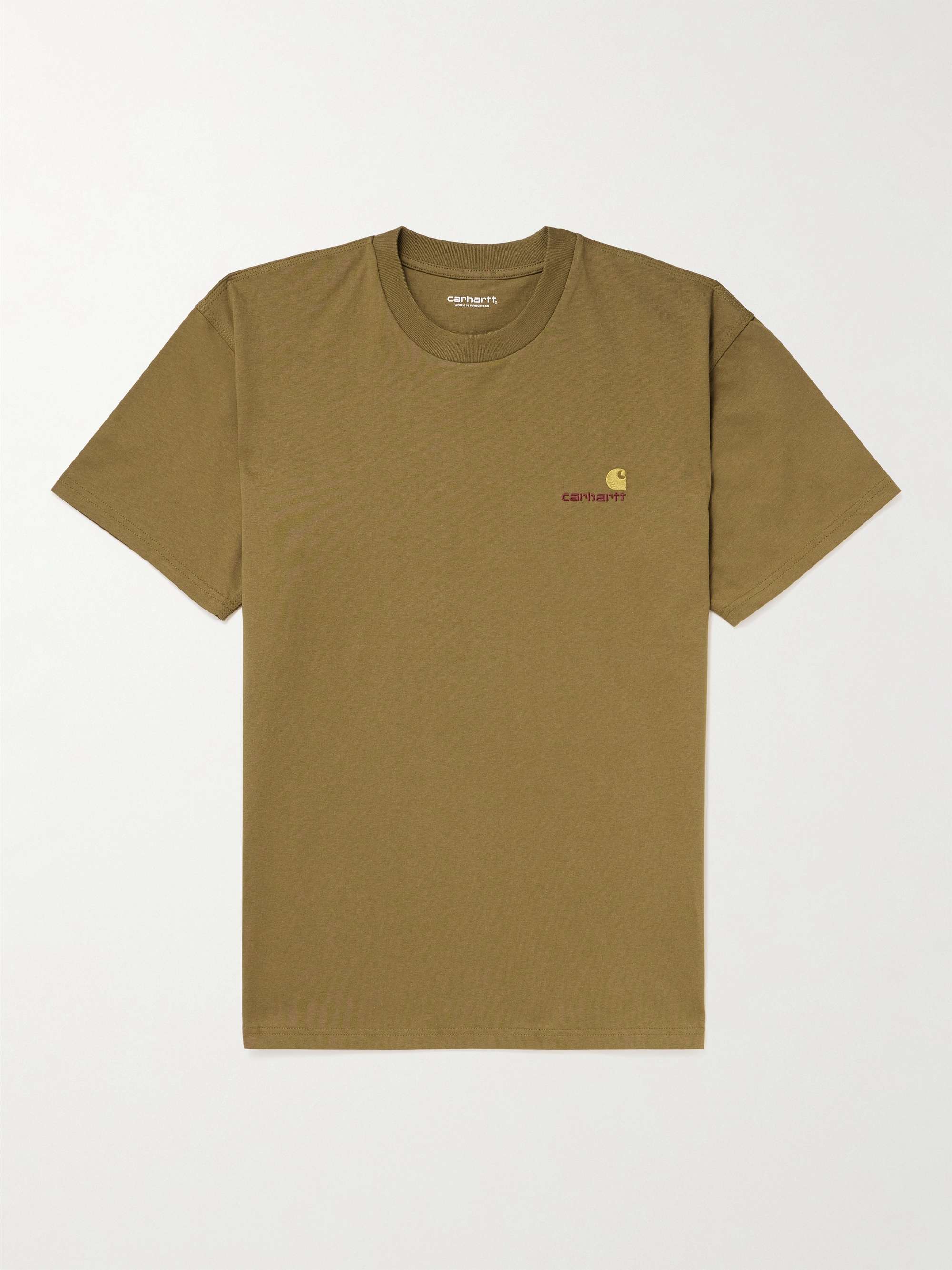 CARHARTT WIP American Script Logo-Embroidered Organic Cotton-Jersey T-Shirt  for Men | MR PORTER