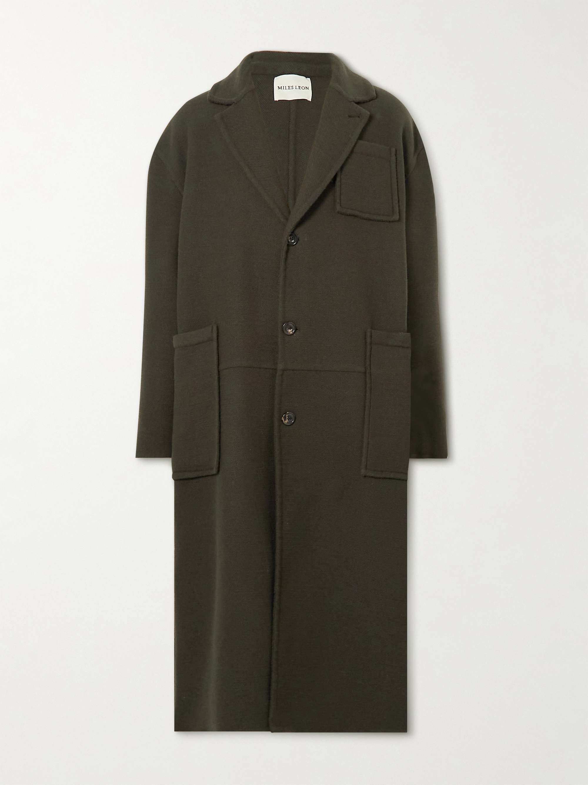 MILES LEON Virgin Wool-Twill Coat for Men | MR PORTER