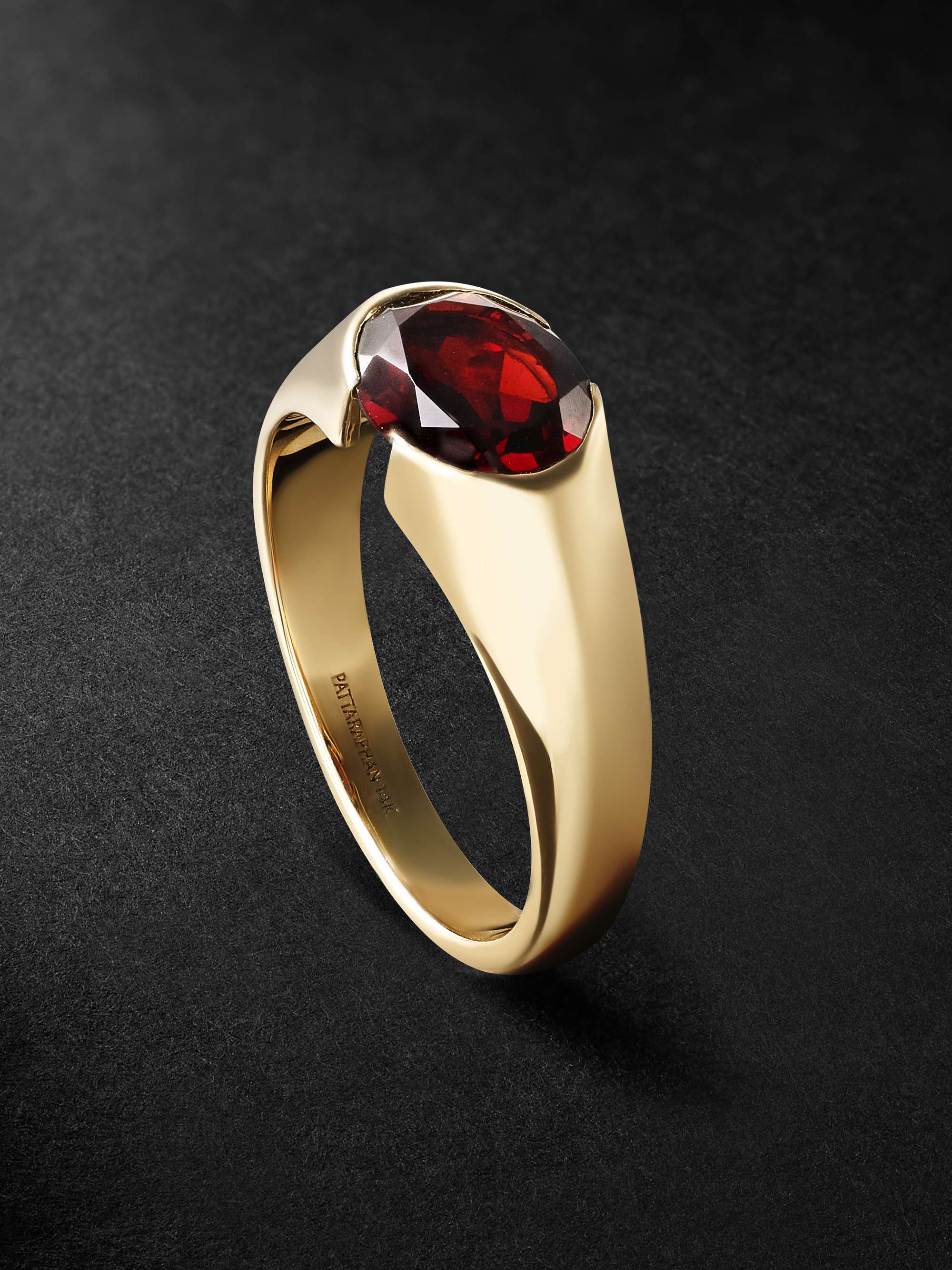 PATTARAPHAN 14-Karat Nainate Gold Garnet Ring for Men | MR PORTER
