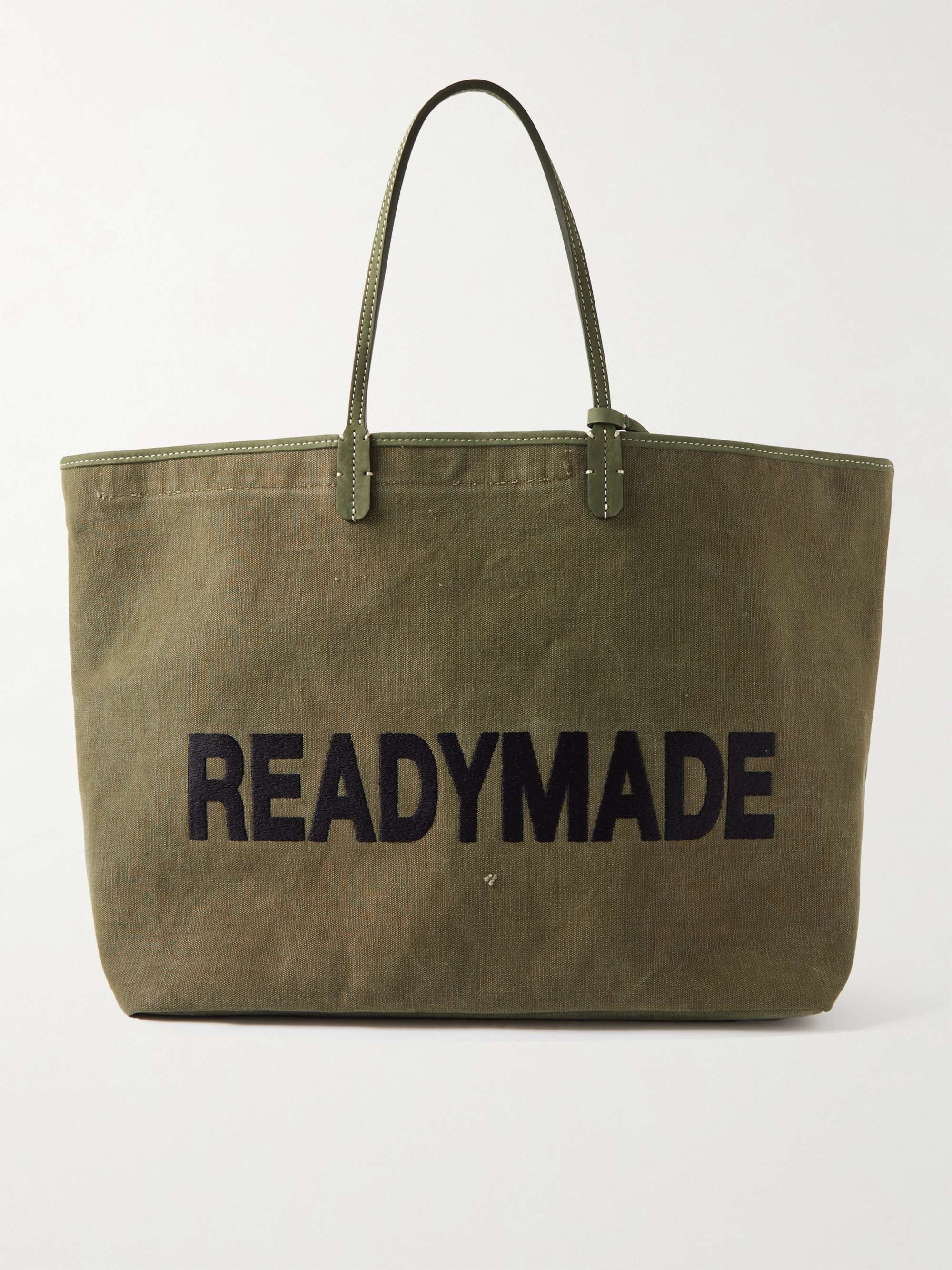 READYMADE Dorothy Large Nubuck-Trimmed Logo-Embroidered Canvas Tote Bag for  Men | MR PORTER