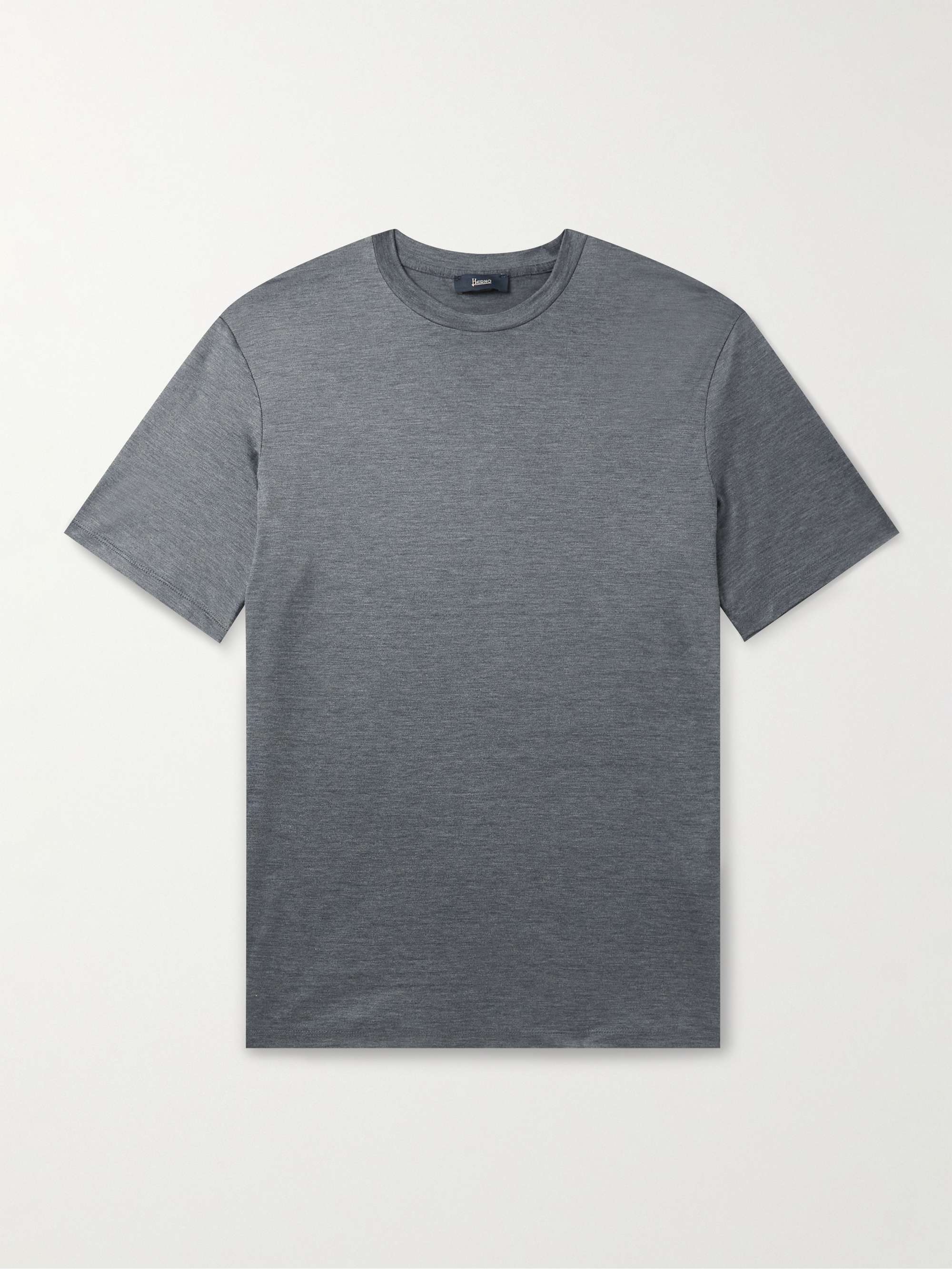 T-shirt in misto seta e cotone HERNO da uomo | MR PORTER