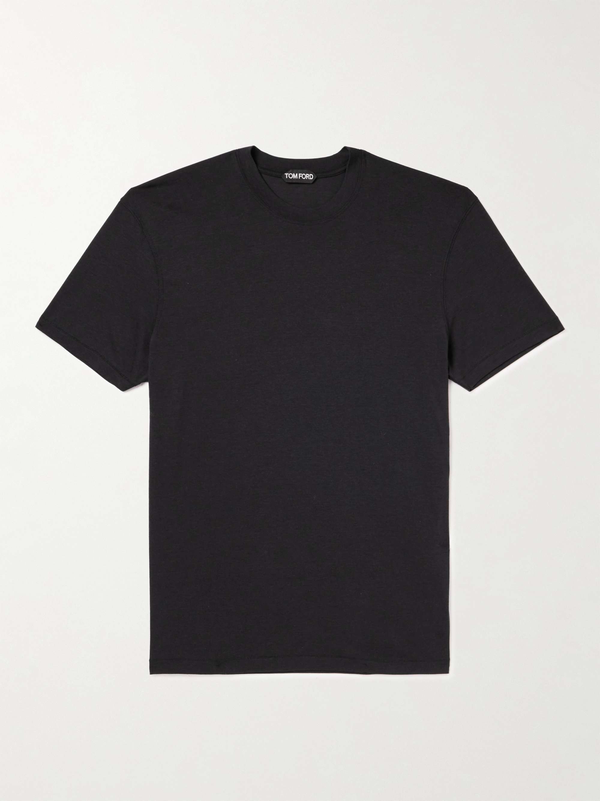 TOM FORD Logo-Embroidered Lyocell and Cotton-Blend Jersey T-Shirt for Men |  MR PORTER