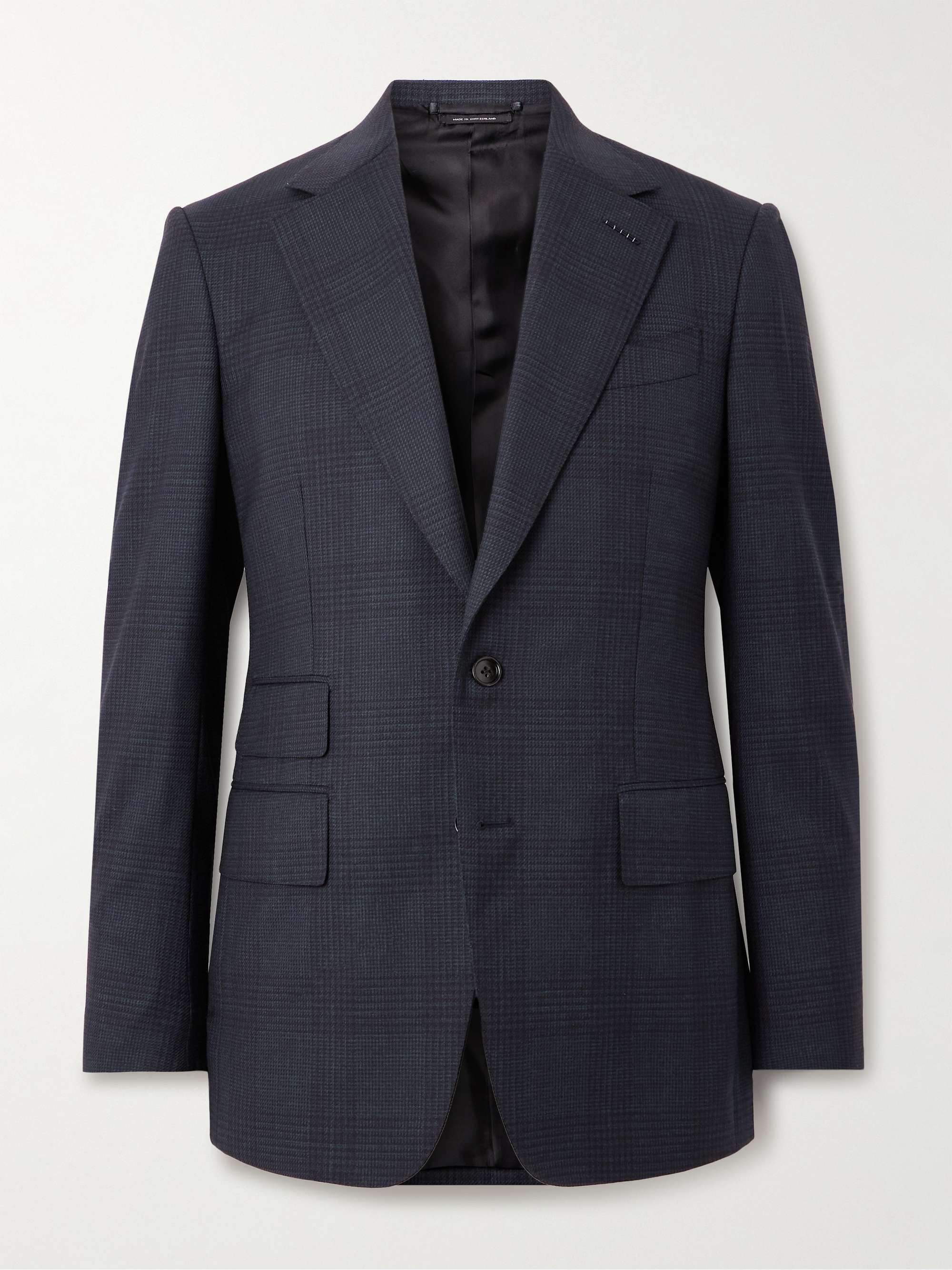 TOM FORD Shelton Slim-Fit Prince of Wales Checked Stretch-Wool Suit Jacket  for Men | MR PORTER