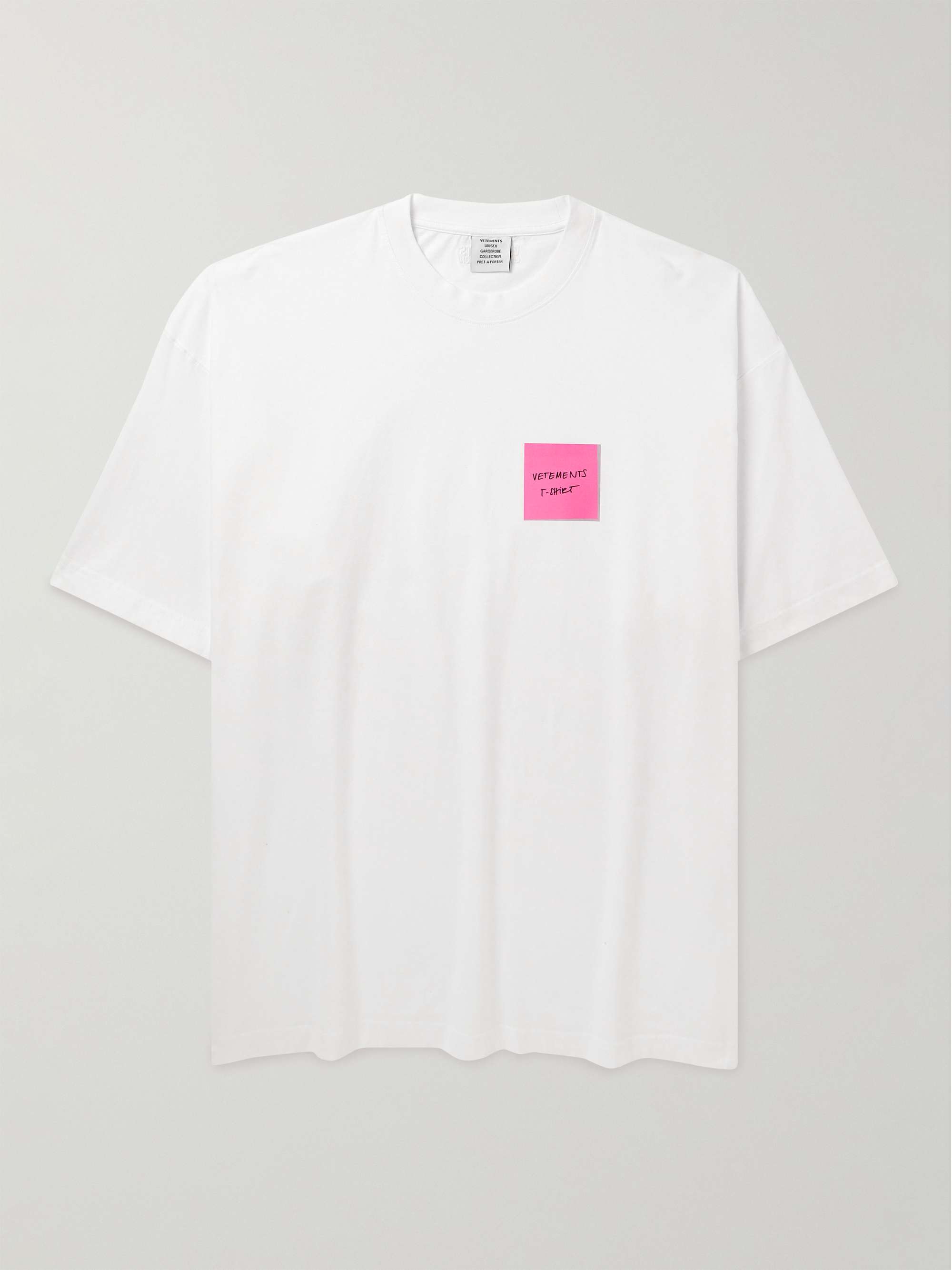 VETEMENTS Oversized Logo-Print Cotton-Jersey T-Shirt | MR PORTER
