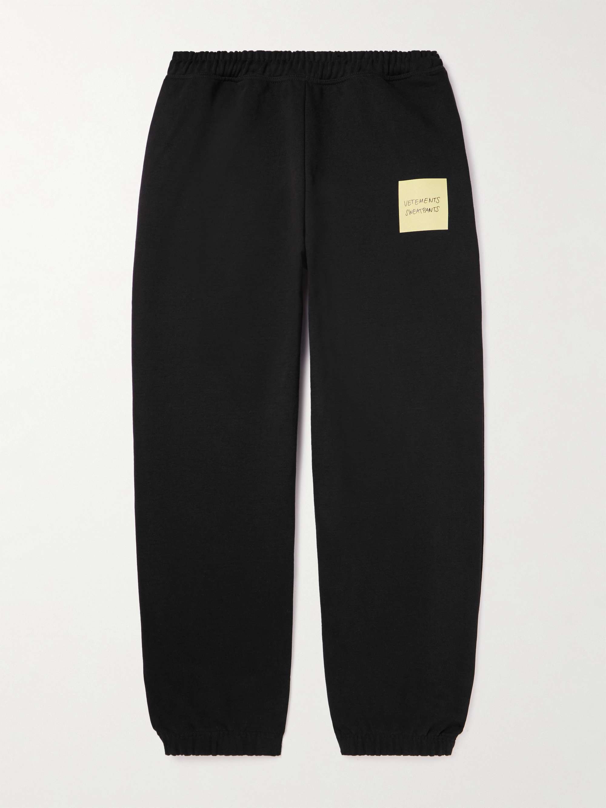VETEMENTS Tapered Logo-Print Cotton-Blend Jersey Sweatpants for Men | MR  PORTER