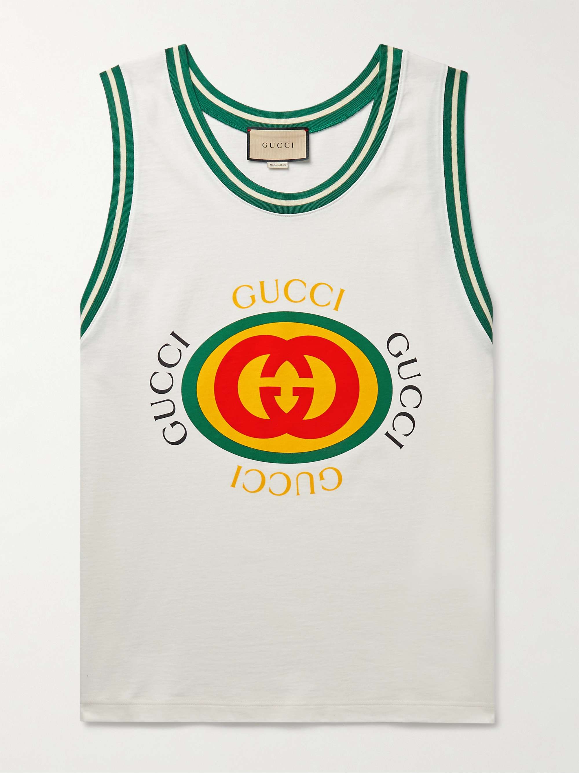 GUCCI Logo-Print Cotton-Jersey Tank Top for Men | MR PORTER