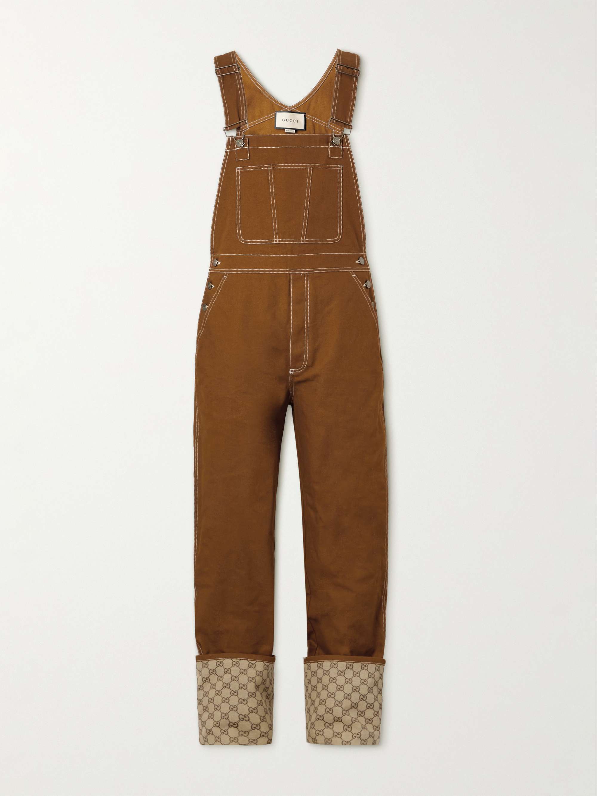 GUCCI Slim-Fit Logo-Jacquard Cotton-Blend and Denim Overalls for Men | MR  PORTER