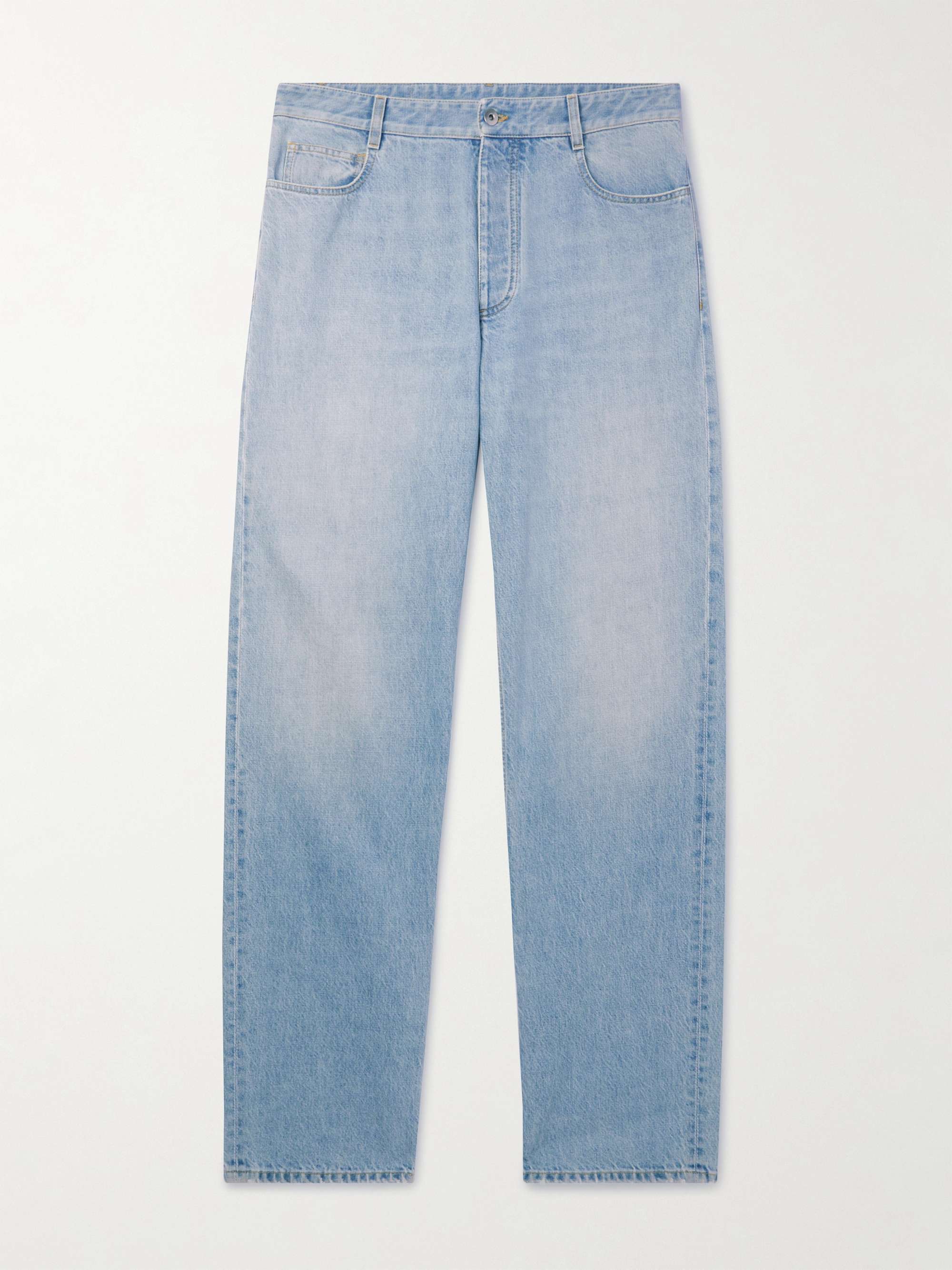 BOTTEGA VENETA Wide-Leg Bleached Jeans for Men | MR PORTER