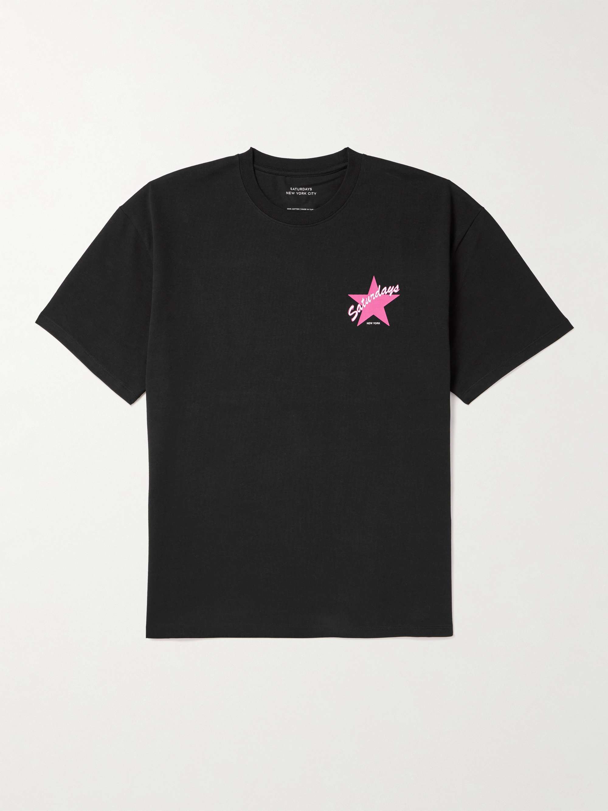 SATURDAYS NYC Star Logo-Print Cotton-Jersey T-Shirt | MR PORTER