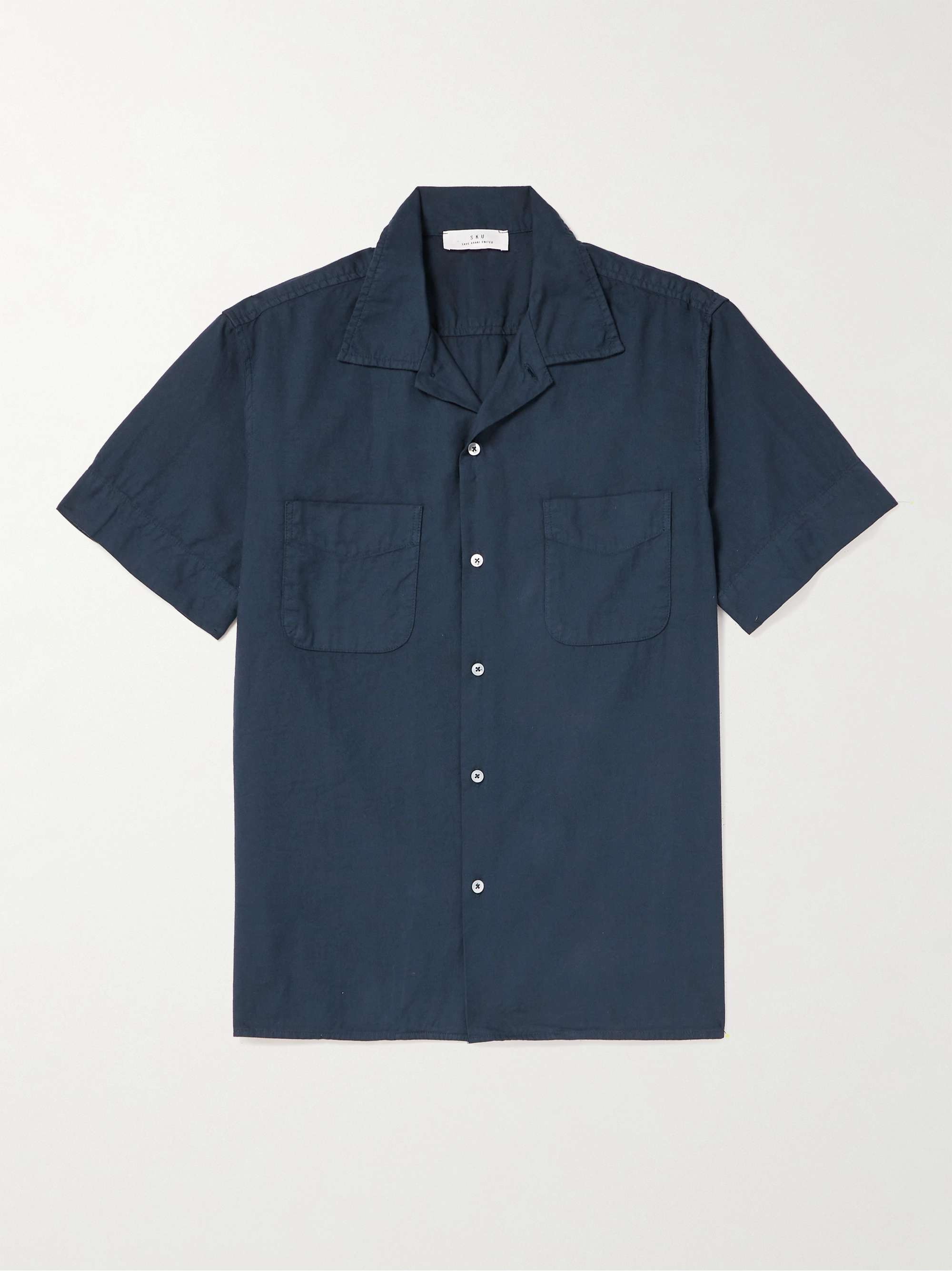 SAVE KHAKI UNITED Camp-Collar Garment-Dyed Cotton Oxford Shirt for Men | MR  PORTER