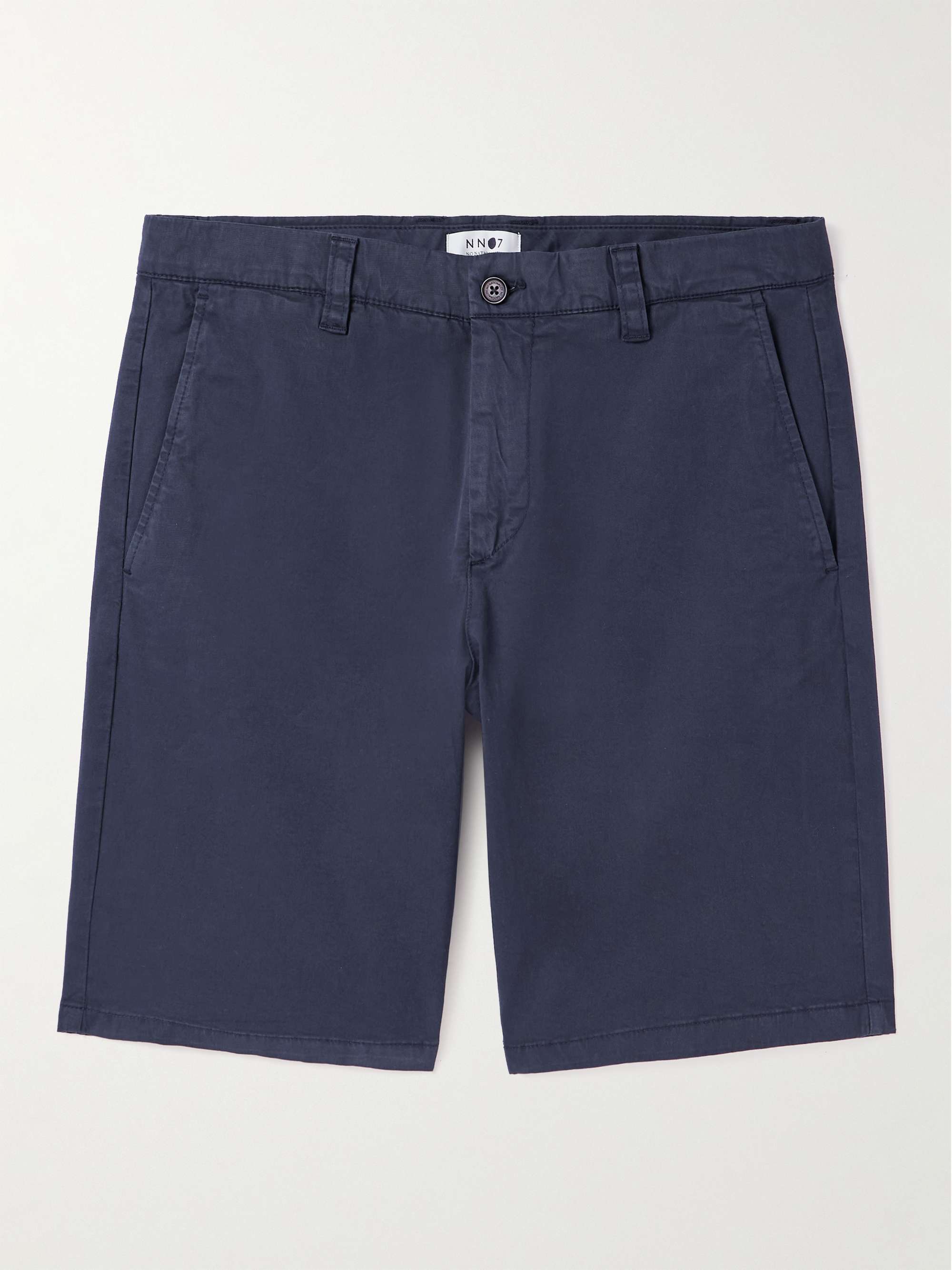 NN07 Crown 1005 Straight-Leg Garment-Dyed Stretch-Cotton Twill Shorts for  Men | MR PORTER