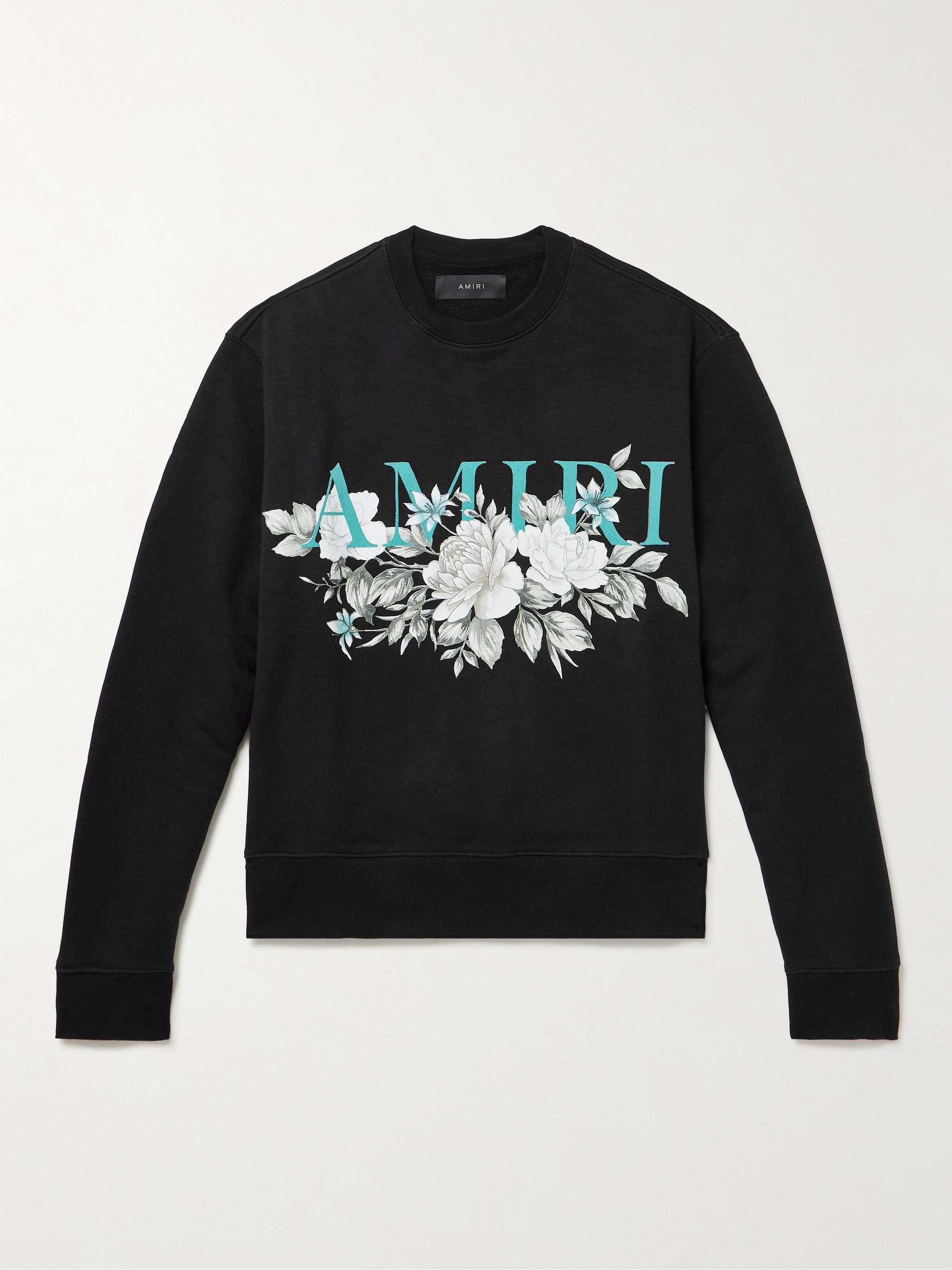 AMIRI Glittered Logo-Print Cotton-Jersey Sweatshirt for Men | MR PORTER
