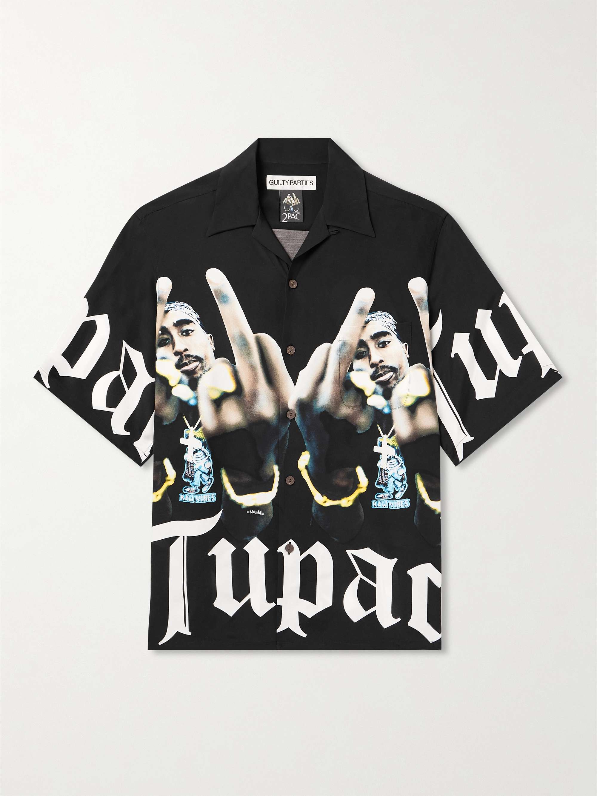 WACKO MARIA + Tupac Camp-Collar Printed Satin Shirt for Men | MR PORTER