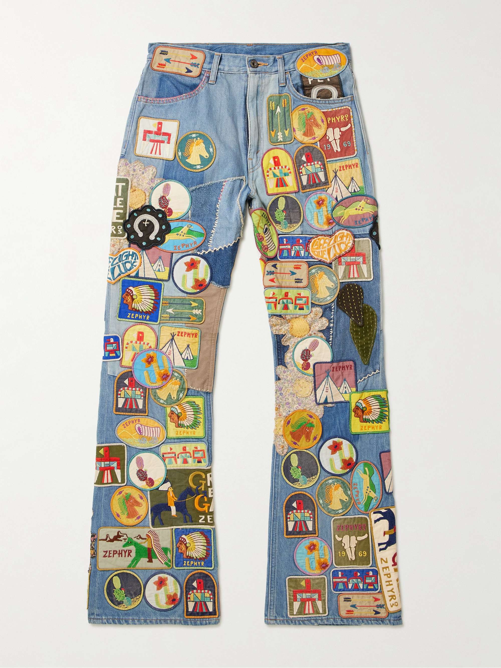 Ausgestellte Jeans mit Applikationen | MR PORTER