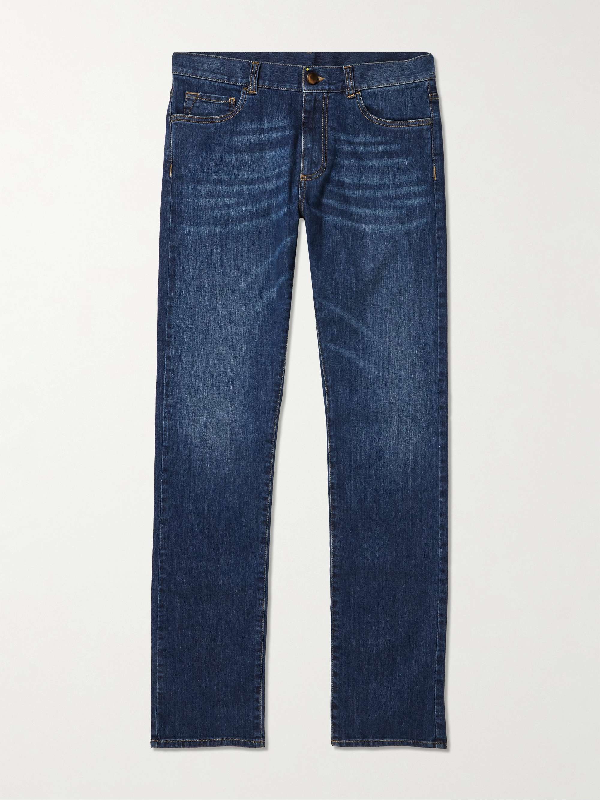CANALI Slim-Fit Straight-Leg Stretch-Denim Jeans for Men | MR PORTER