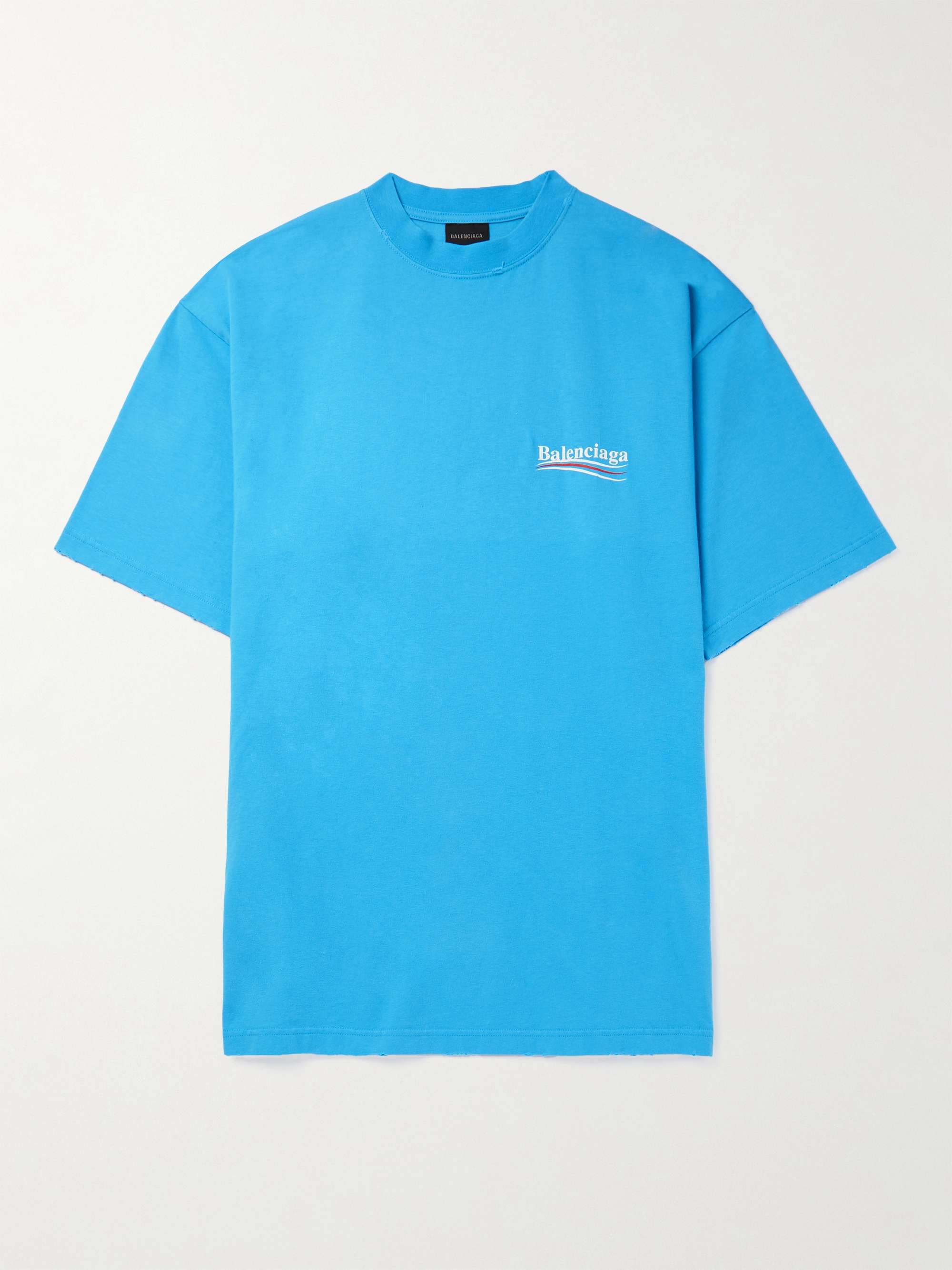 T-shirt oversize in jersey di cotone con logo BALENCIAGA da uomo | MR PORTER