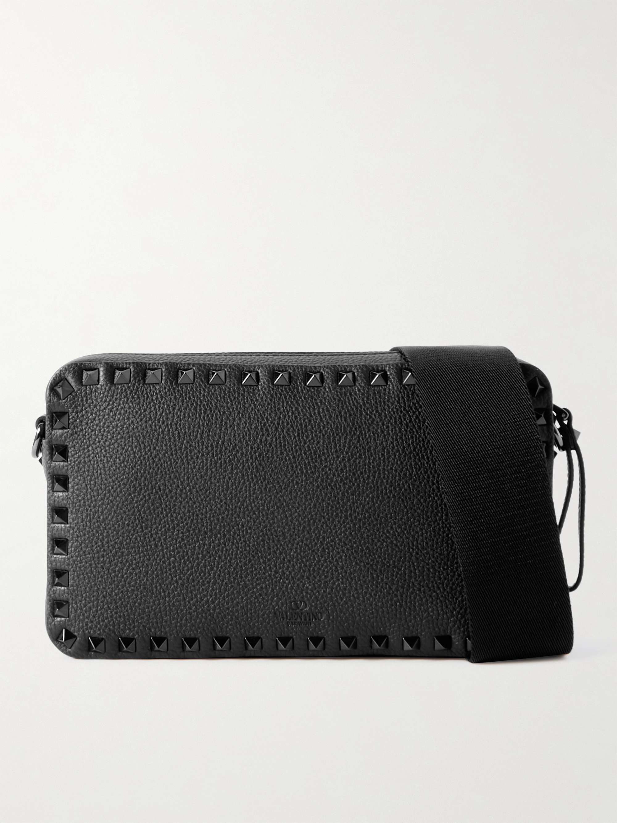 Rockstud Leather Crossbody Bag in Black - Valentino Garavani