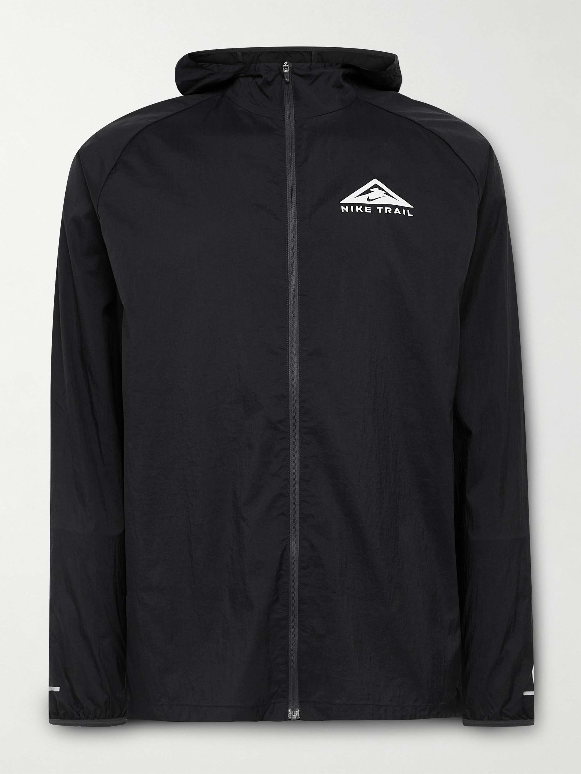 NIKE RUNNING Trail Aireez Logo-Print Nylon-Ripstop Hooded Jacket for Men |  MR PORTER