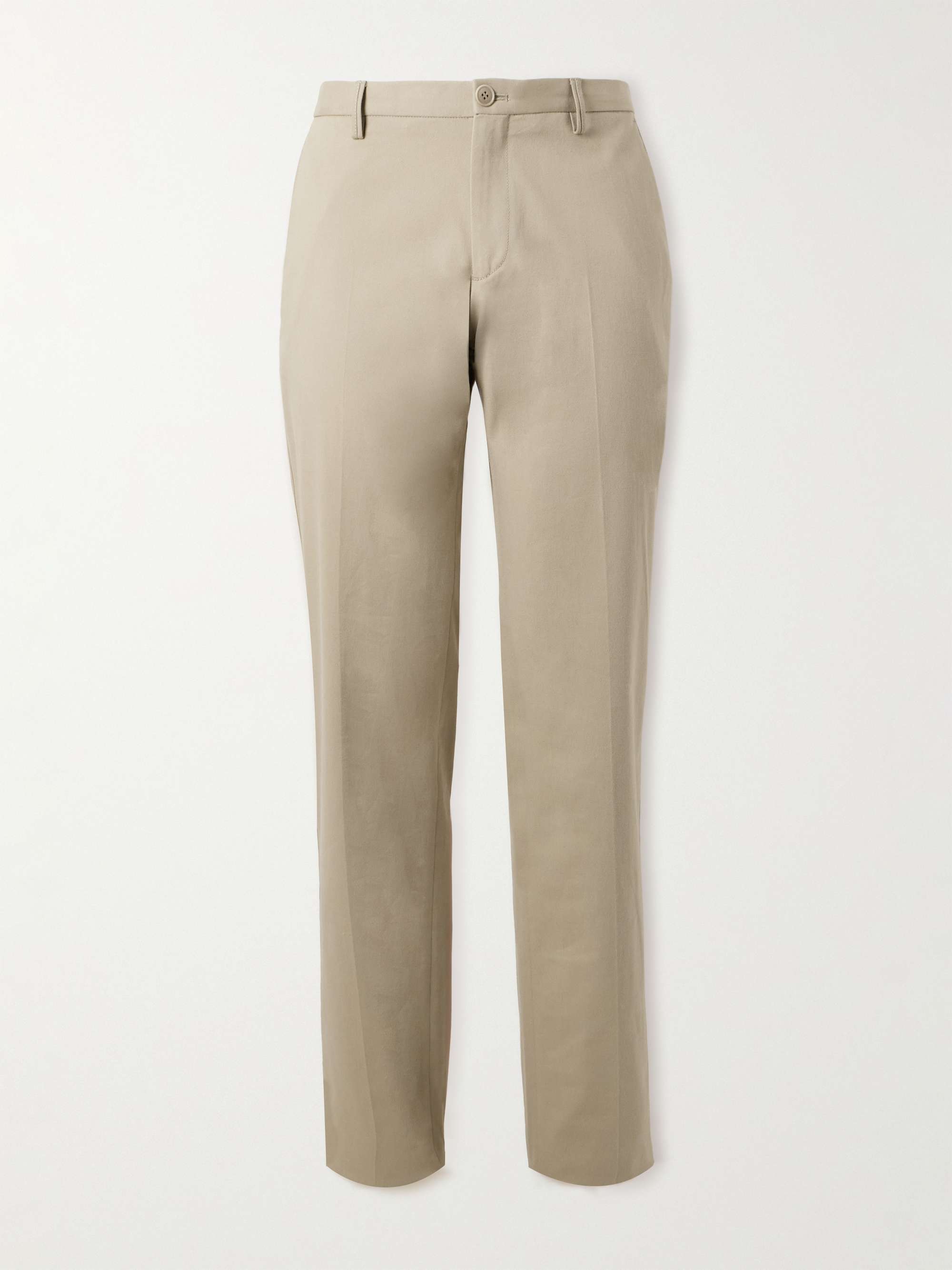 GIORGIO ARMANI Tapered Stretch Cotton and Cashmere-Blend Trousers for Men |  MR PORTER