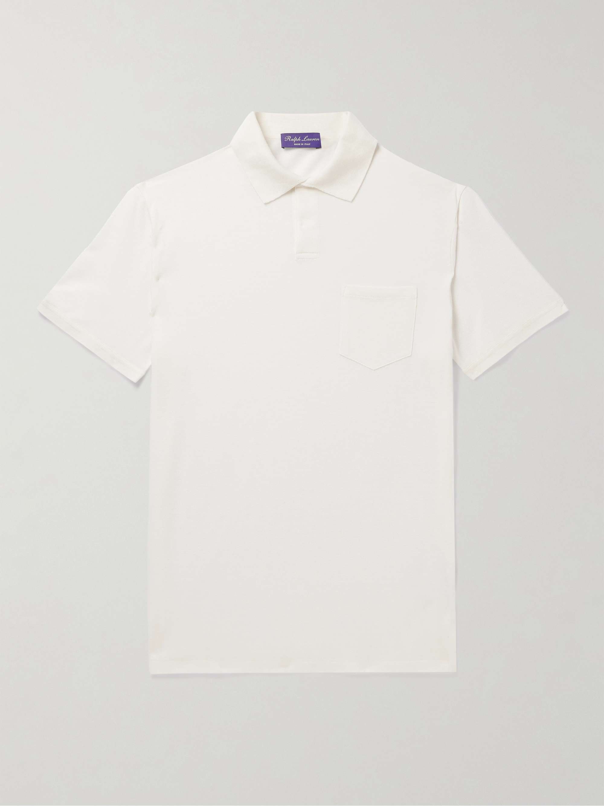 RALPH LAUREN PURPLE LABEL Cotton-Blend Piqué Polo Shirt for Men | MR PORTER