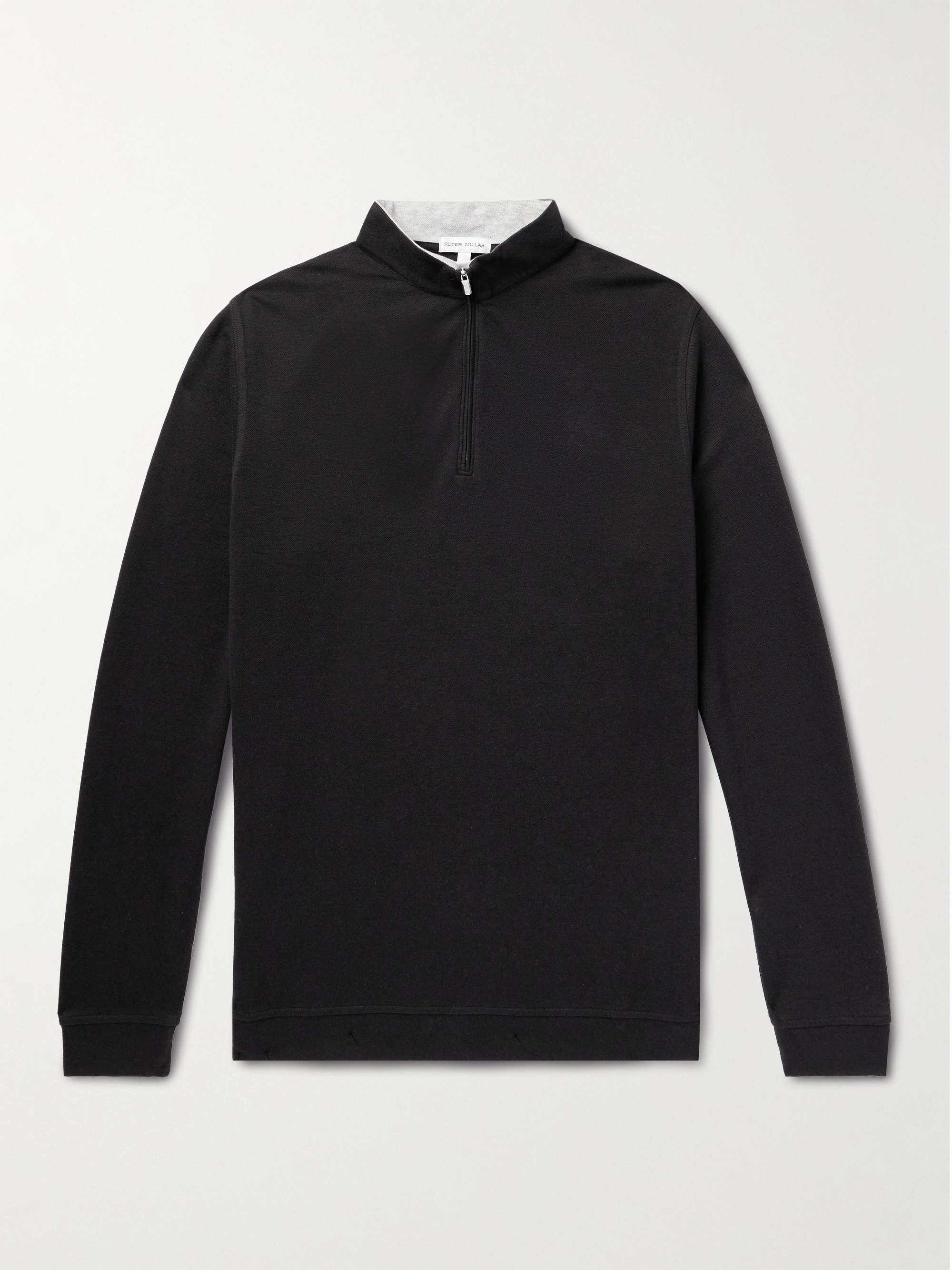 PETER MILLAR Crown Cotton-Blend Jersey Half-Zip Sweatshirt for Men | MR  PORTER