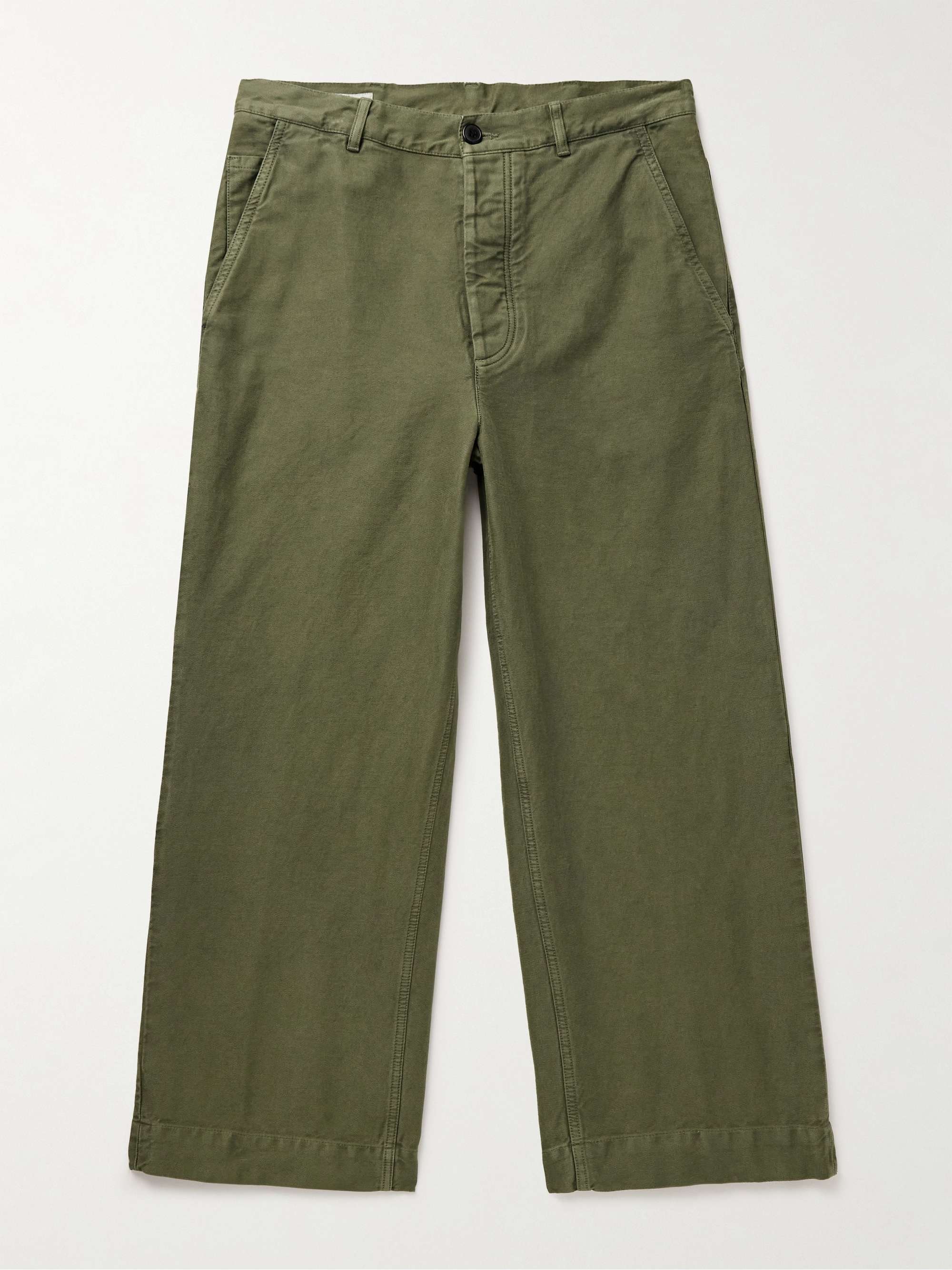 DRIES VAN NOTEN Carpenter Wide-Leg Garment-Dyed Cotton Trousers for Men |  MR PORTER