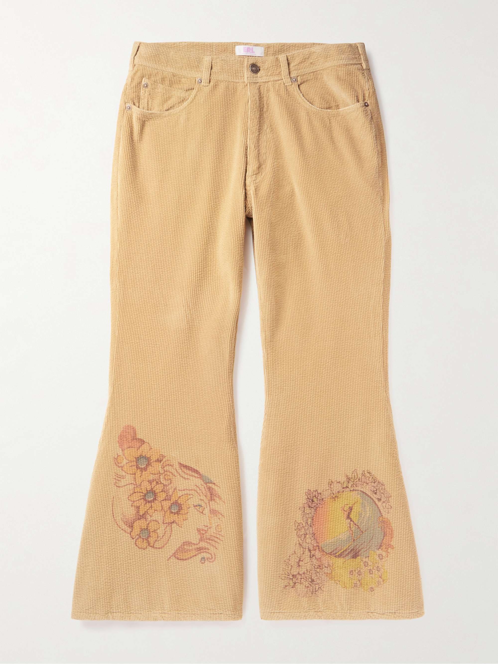 ERL Slim-Fit Flared Printed Cotton-Blend Corduroy Trousers for Men | MR  PORTER