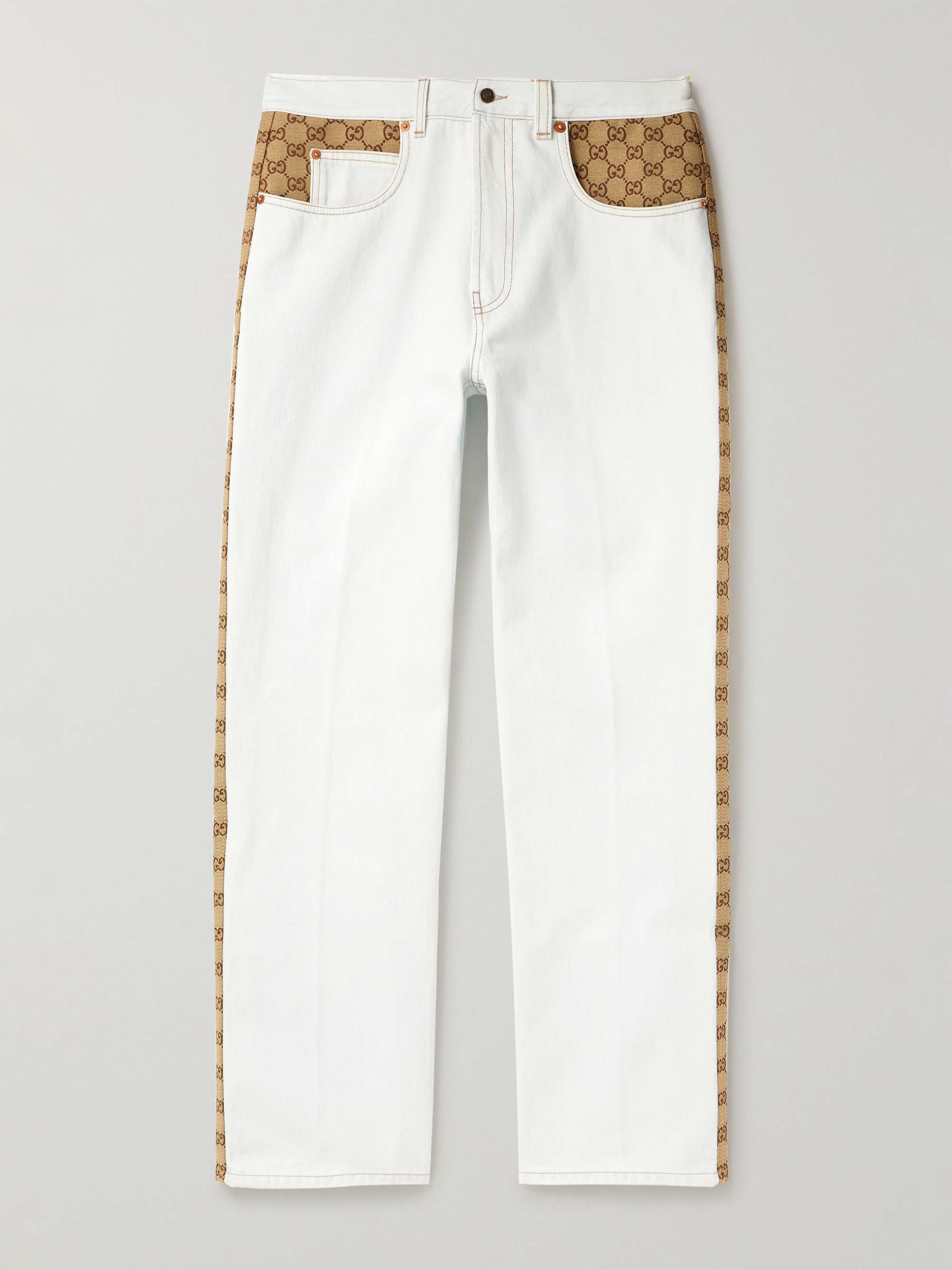 Gucci GG Canvas-trimmed Jeans