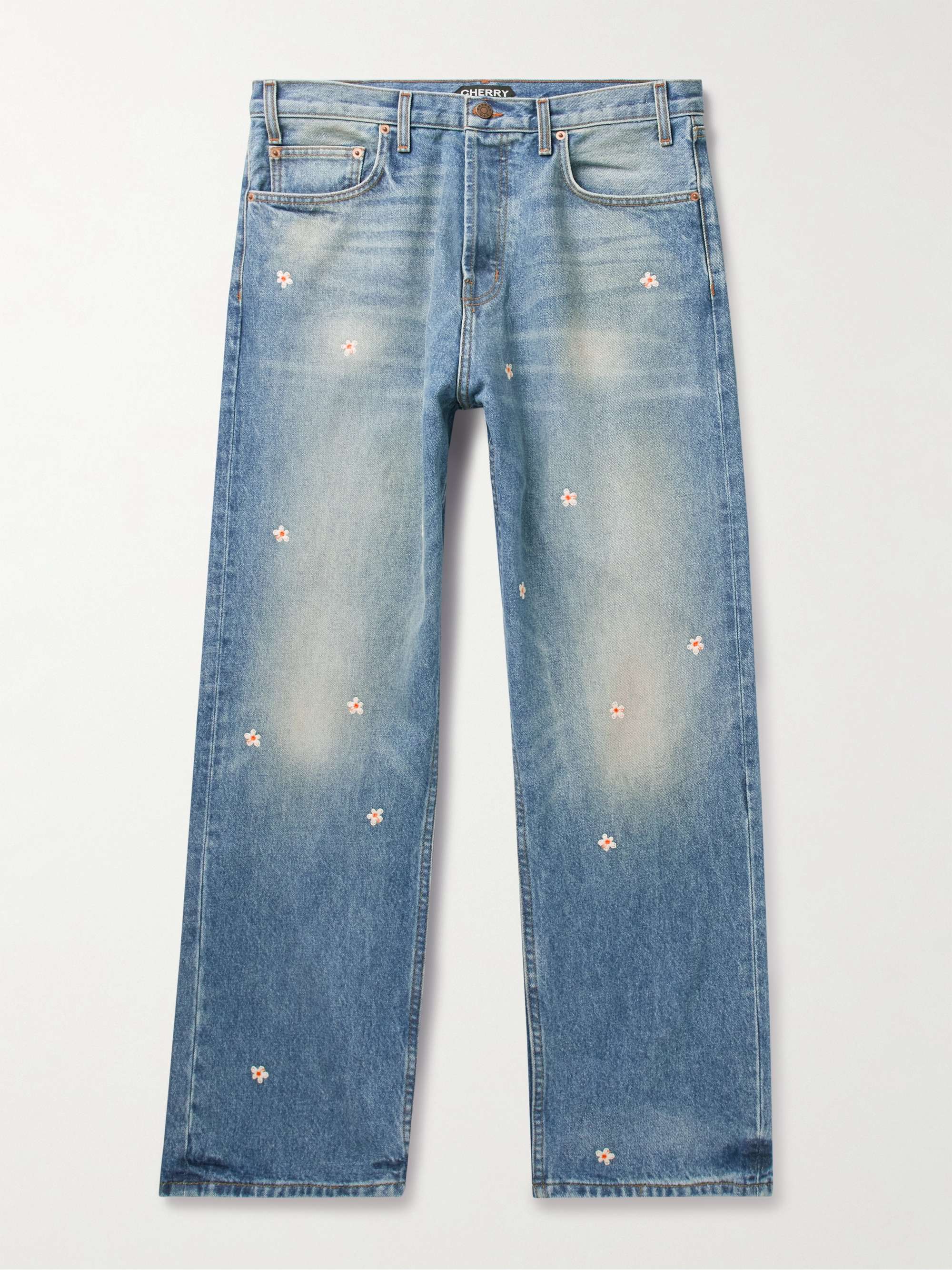 CHERRY LA Blossom Straight-Leg Embroidered Jeans for Men | MR PORTER