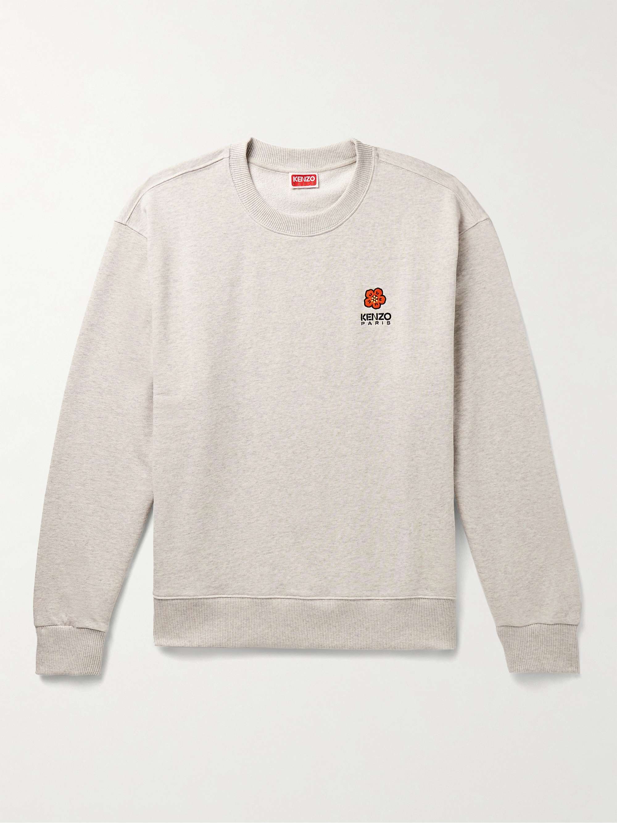 KENZO Logo-Embroidered Cotton-Jersey Sweatshirt for Men | MR PORTER