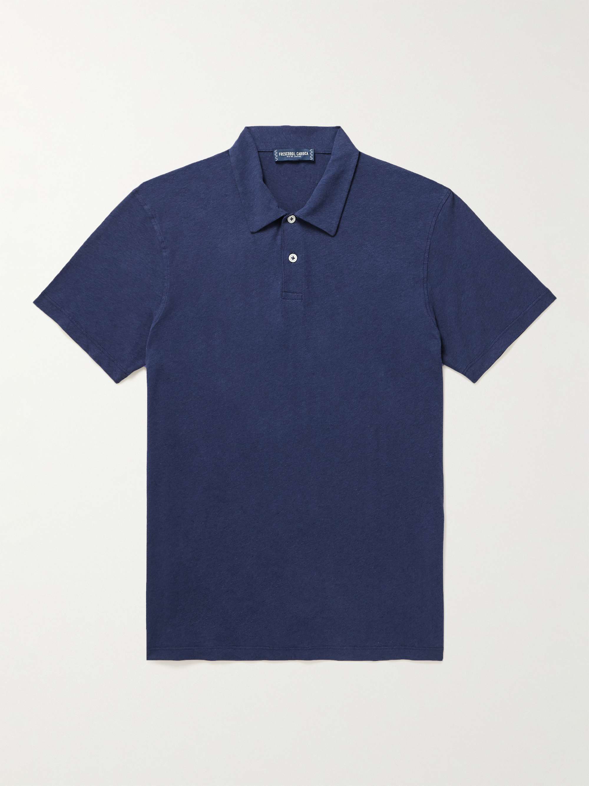 FRESCOBOL CARIOCA Constantino Cotton and Linen-Blend Jersey Polo Shirt for  Men | MR PORTER