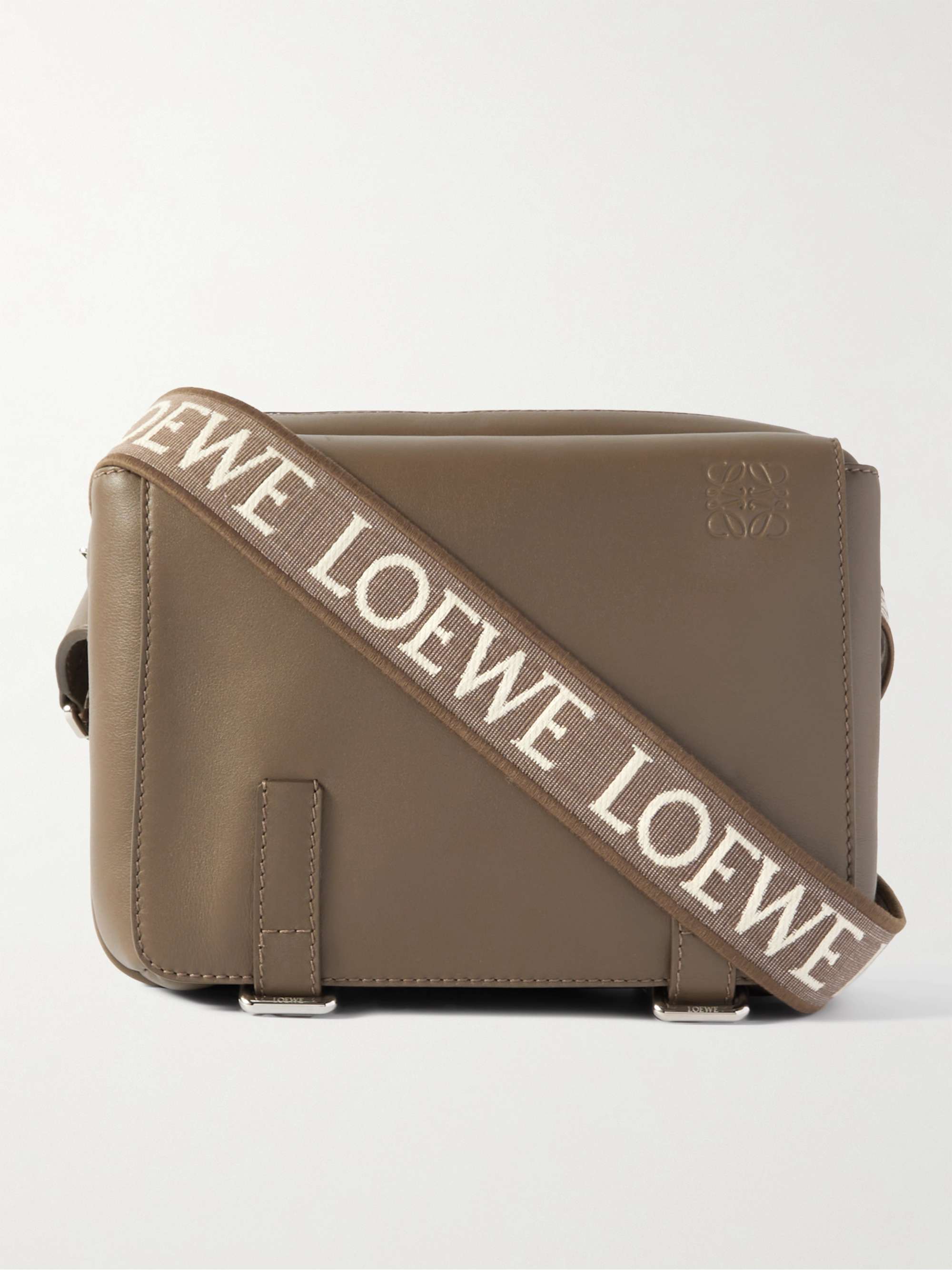 LOEWE Military Leather Messenger Bag for Men | MR PORTER